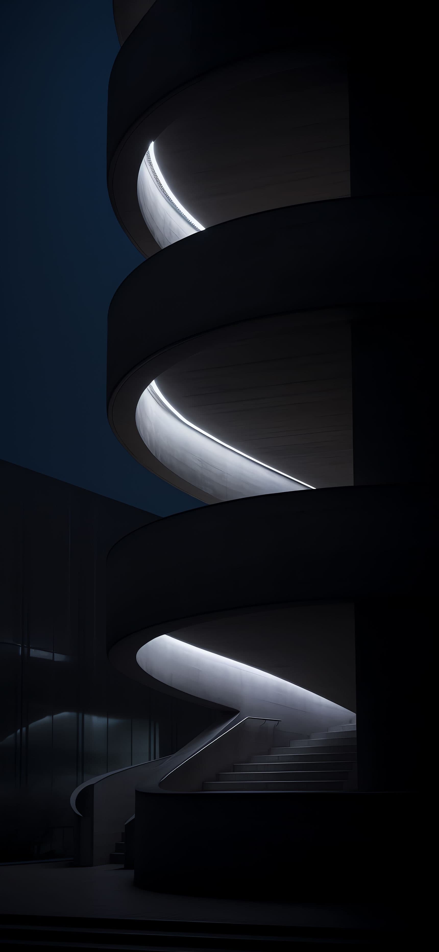 Curved Staircase - Pro phone wallpaper