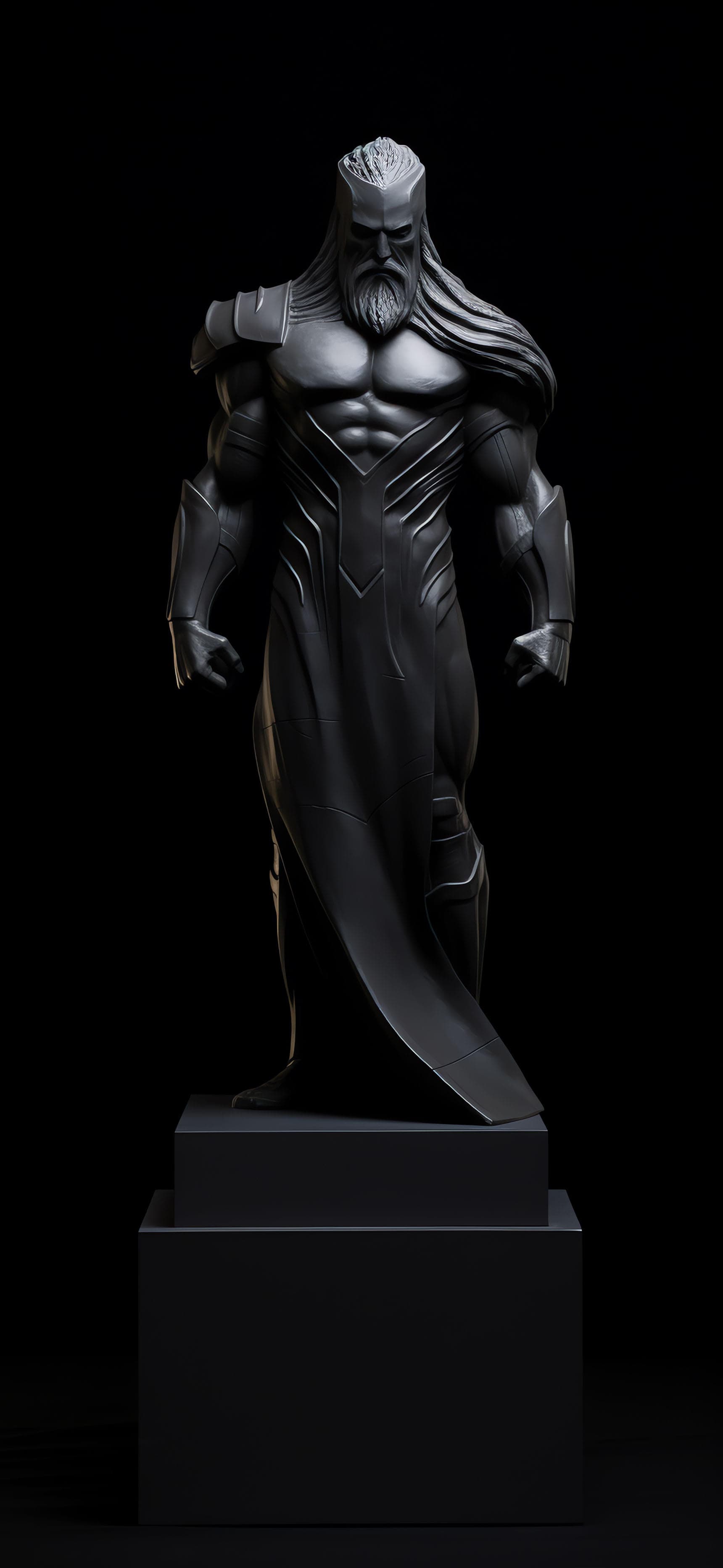 Stone God Statue - Pro phone wallpaper