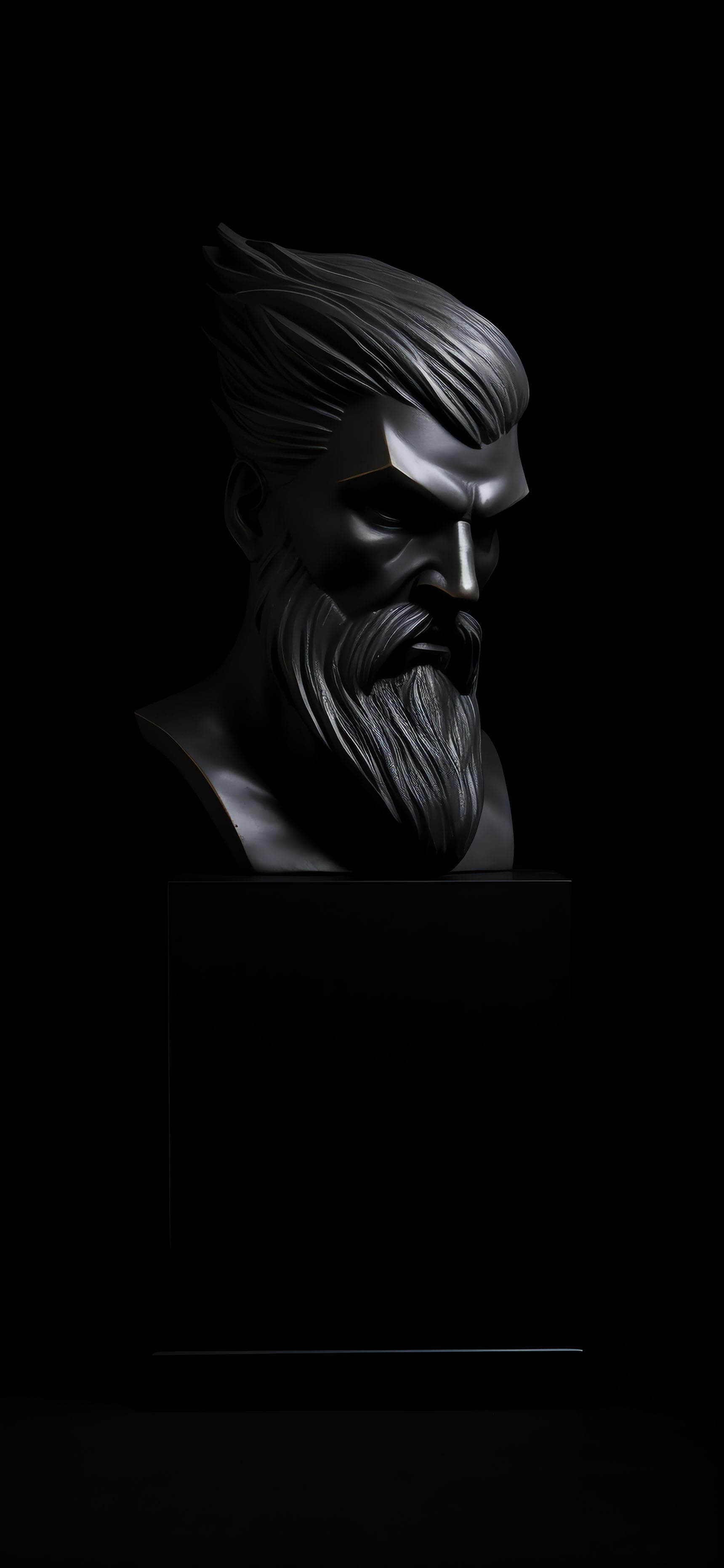 Dark Bearded Bust - Pro phone wallpaper