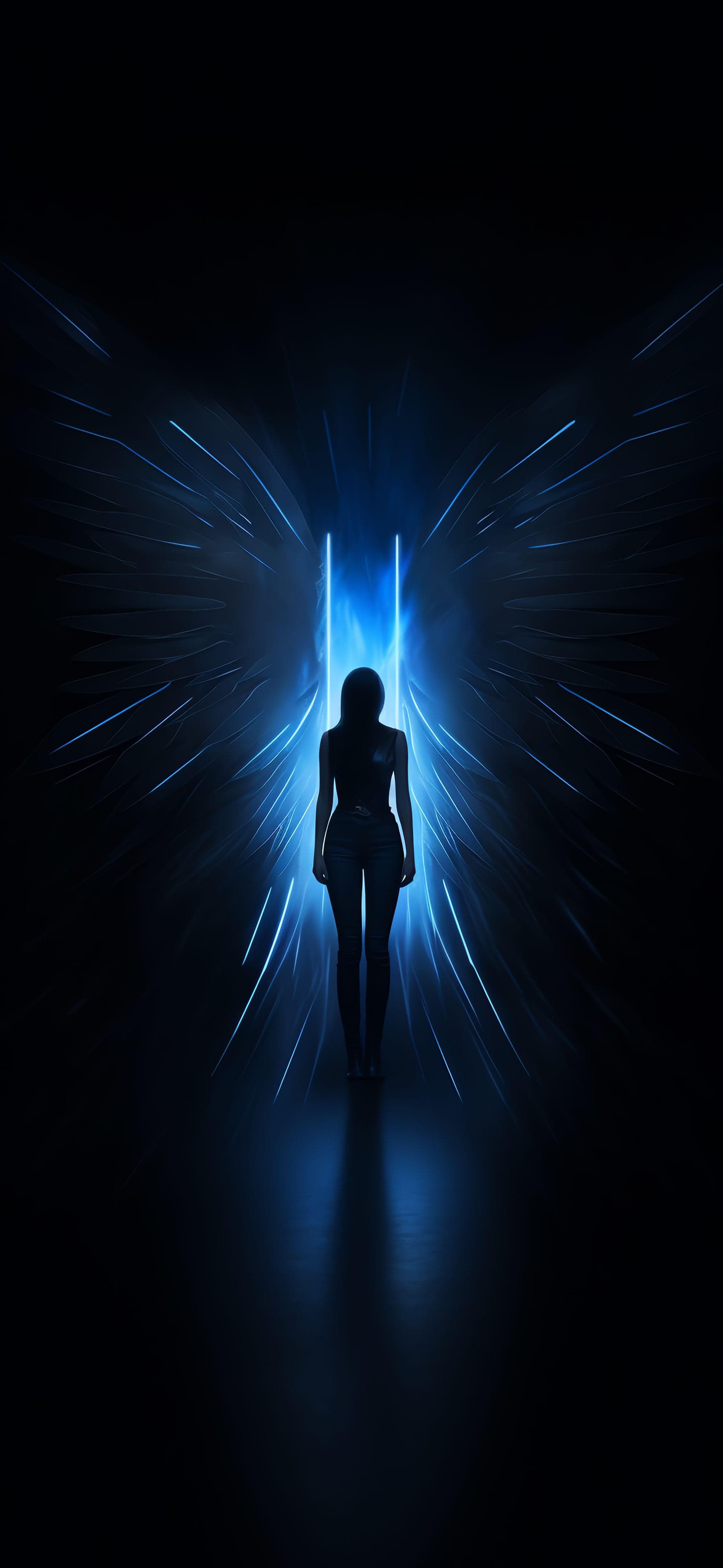Winged Figure Light - Pro phone wallpaper