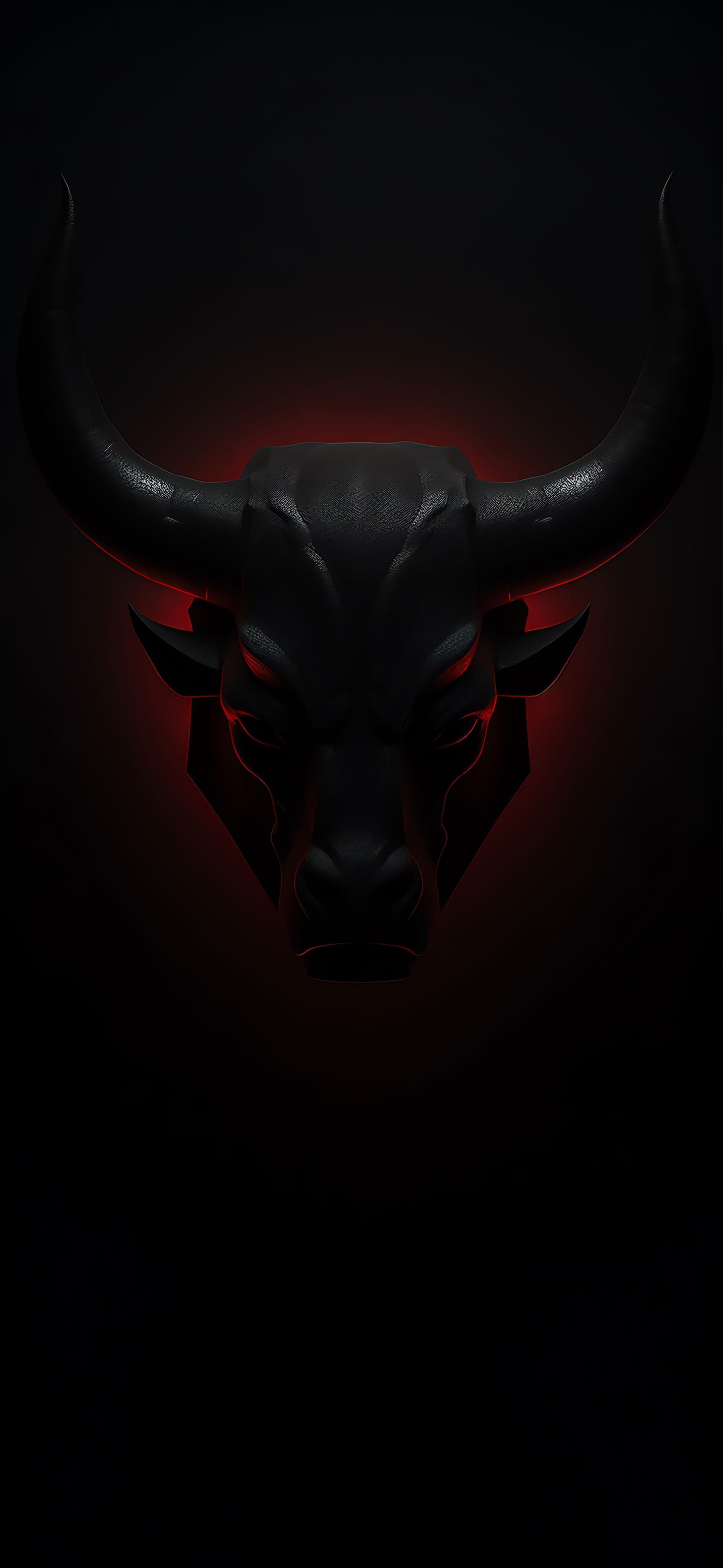 Dark Bull Silhouette - Pro phone wallpaper