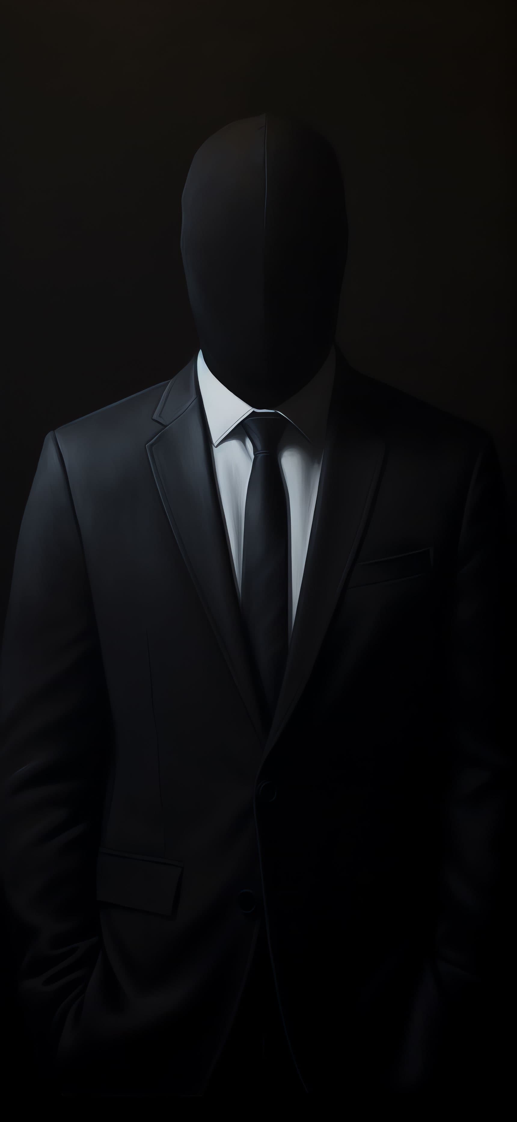 Faceless Suit Silhouette - Pro phone wallpaper