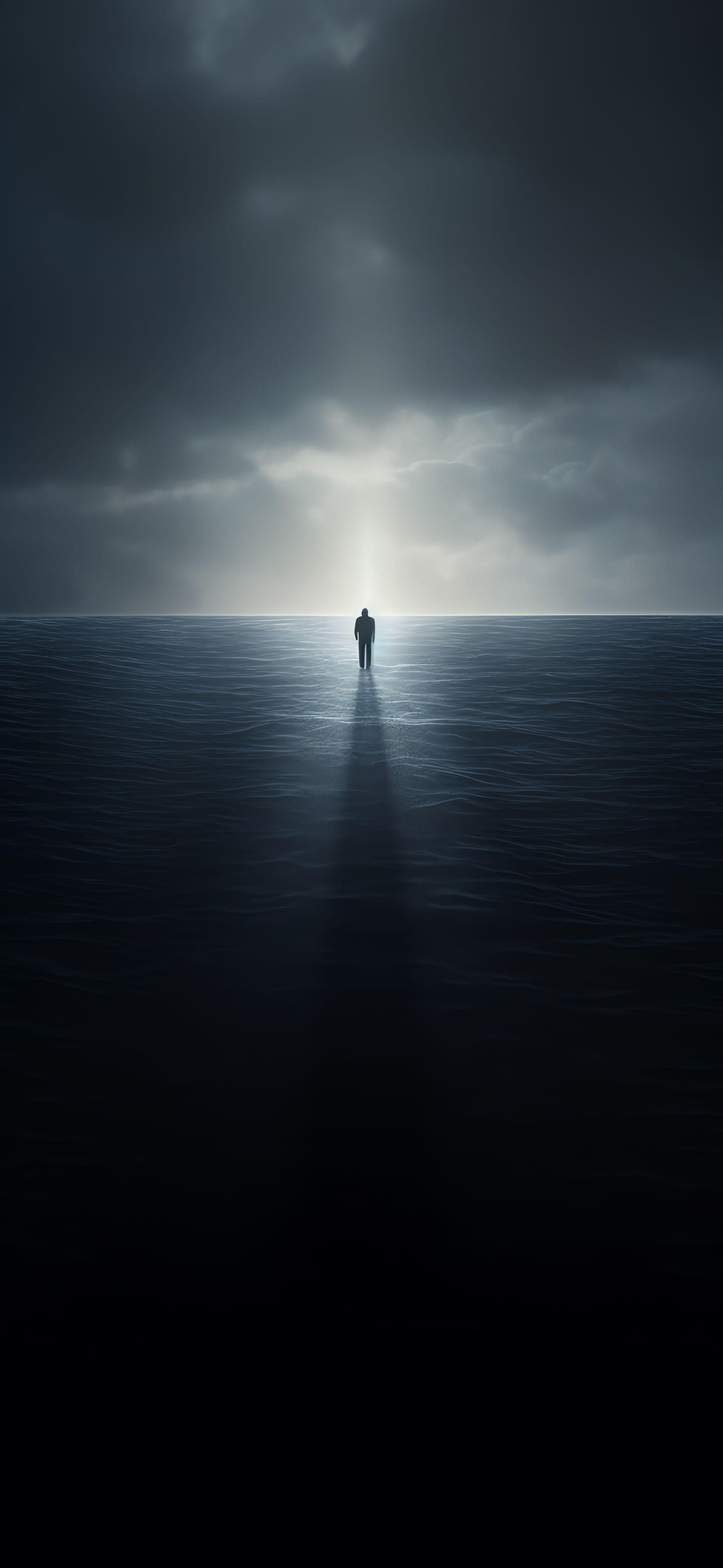 Solitary Figure Horizon - Pro phone wallpaper