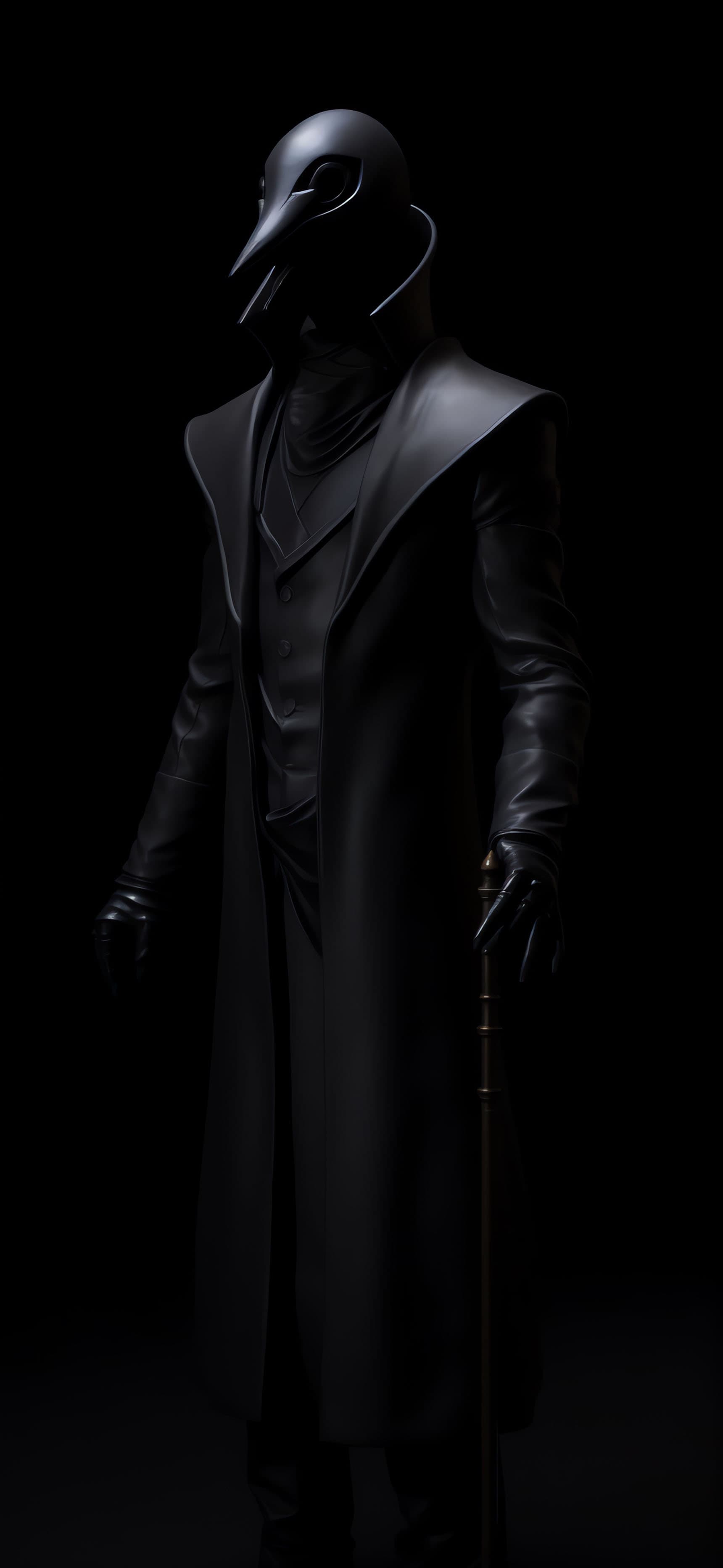 Plague Doctor Silhouette - Pro phone wallpaper