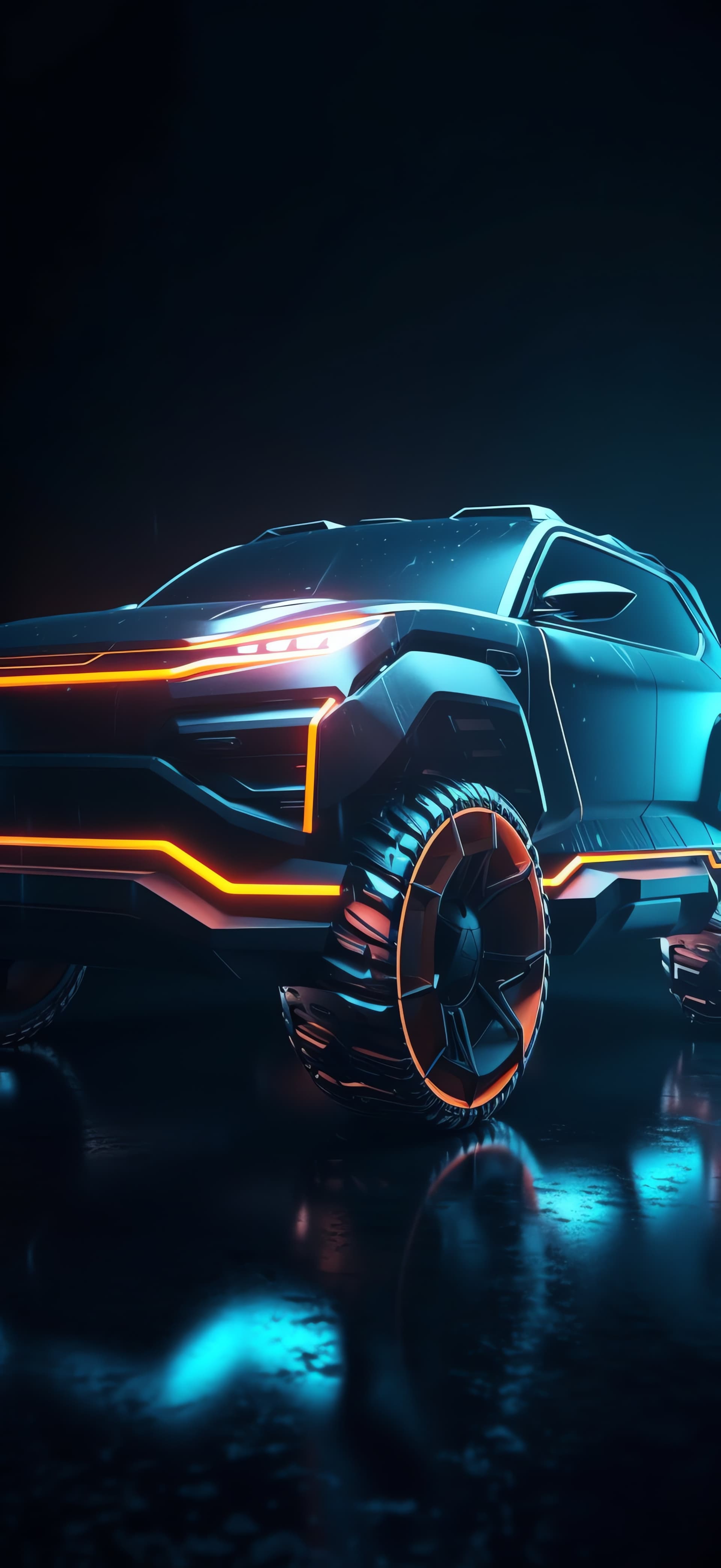 Cyberpunk Truck - Pro phone wallpaper