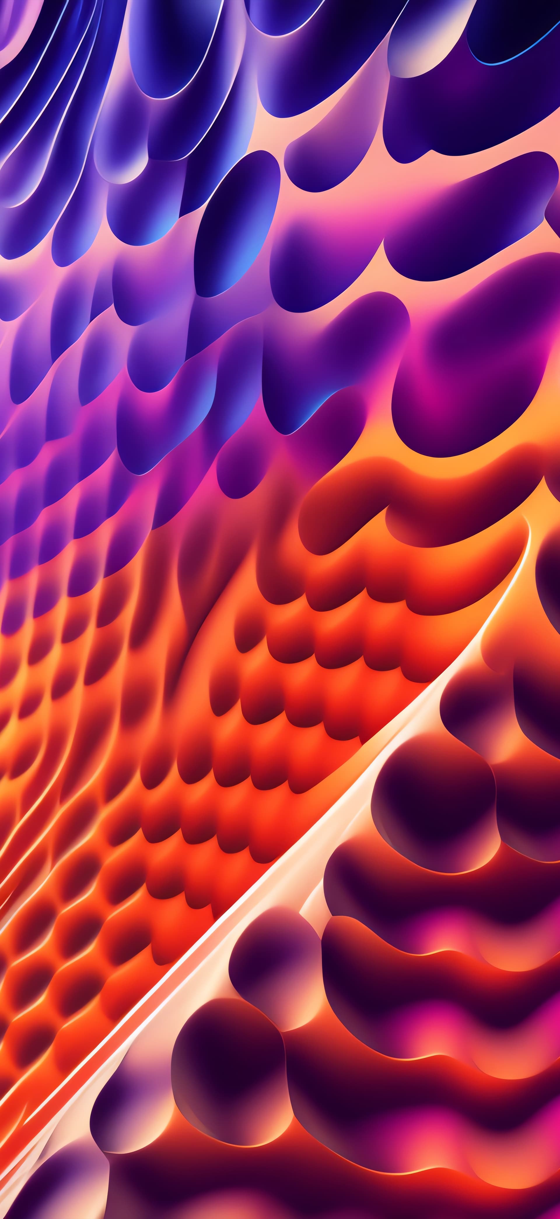 Abstract Gradient Waves - Pro phone wallpaper