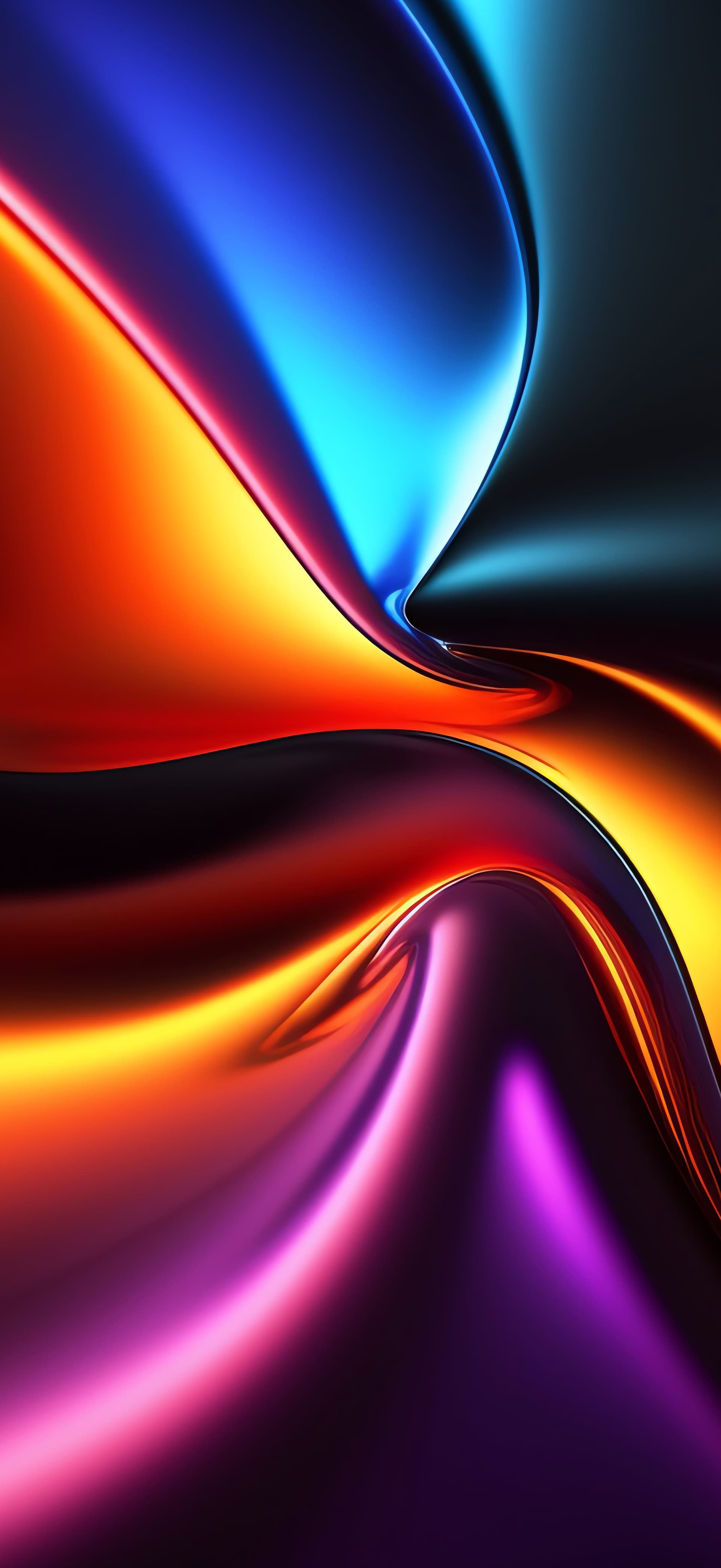 Chromatic Abstract Flow - Pro phone wallpaper