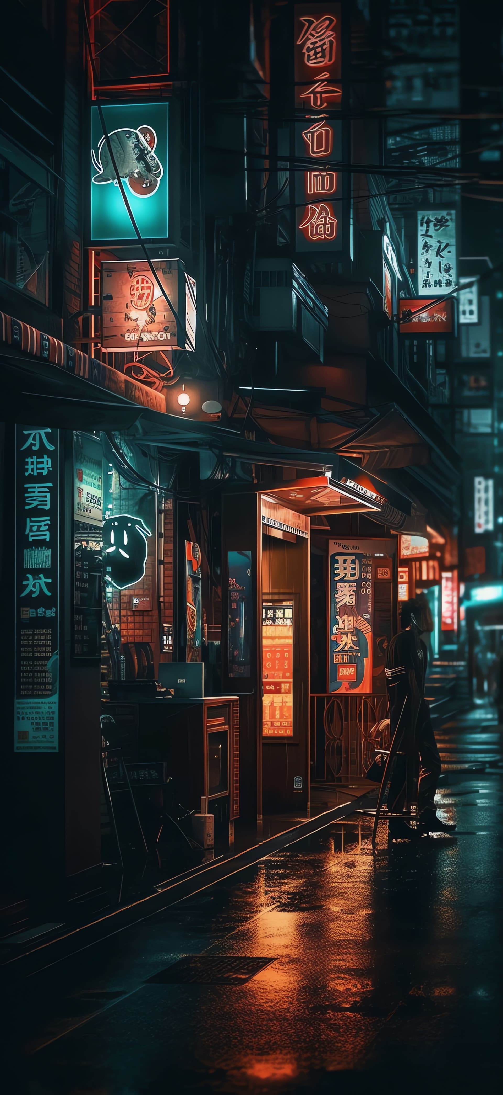 Neon Alley - Pro phone wallpaper
