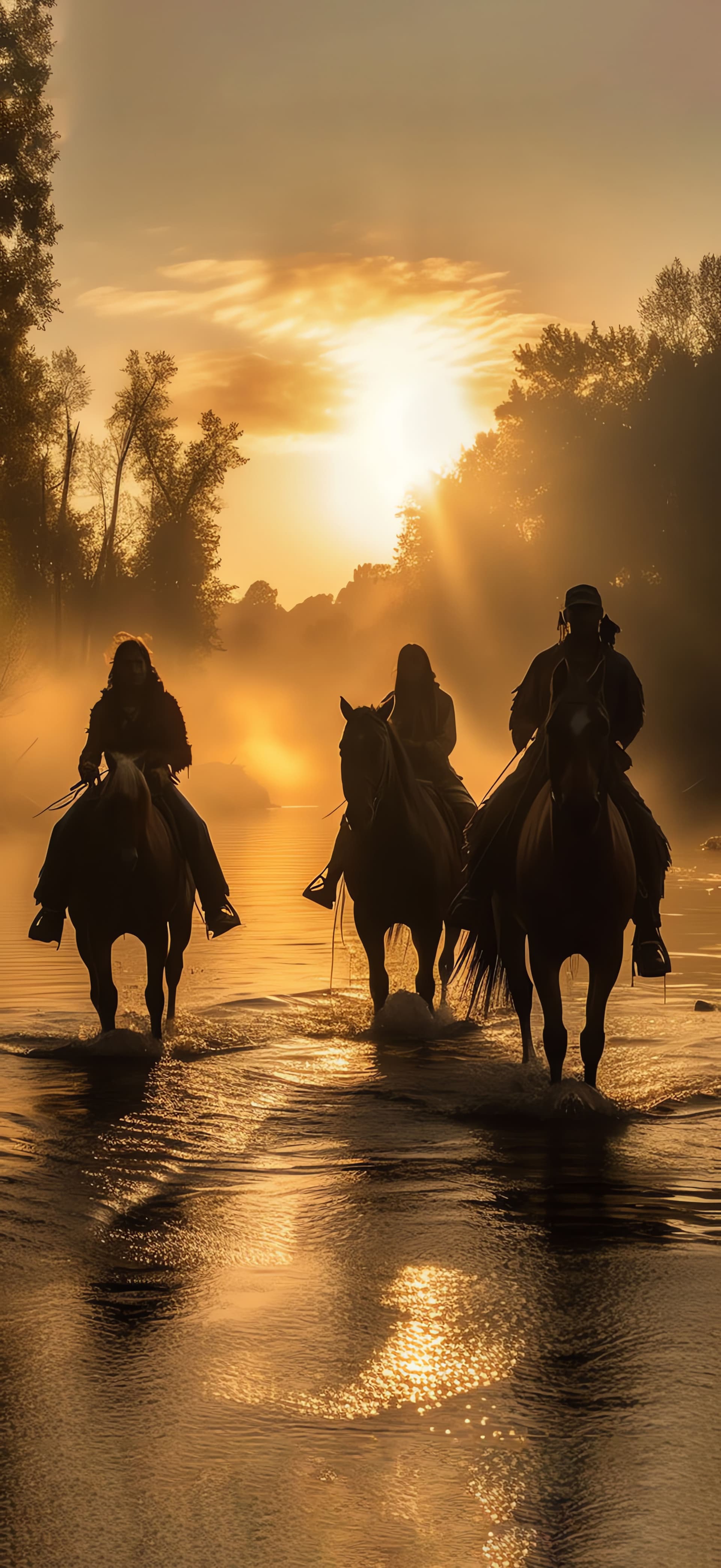 Golden Riders - Pro phone wallpaper