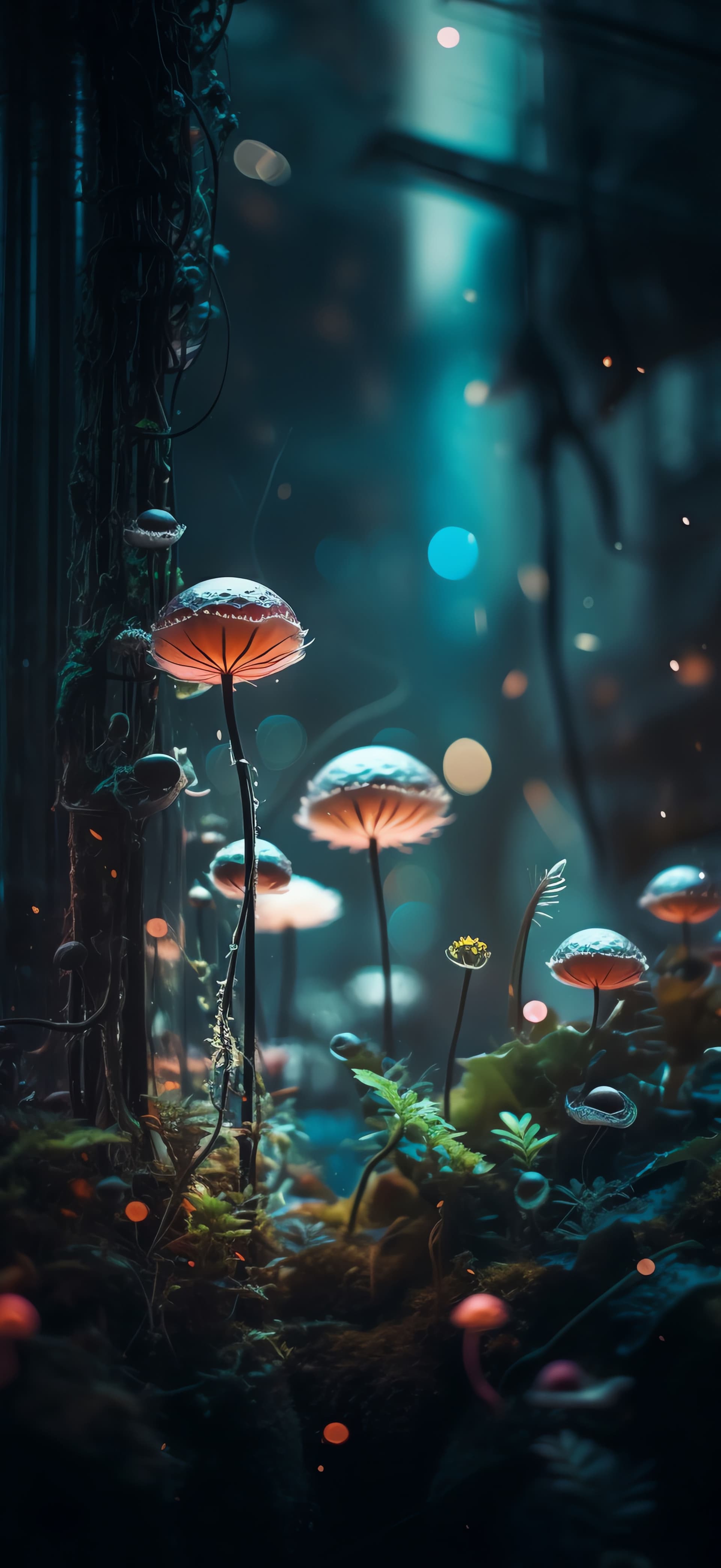 Mystical Mushrooms - Pro phone wallpaper
