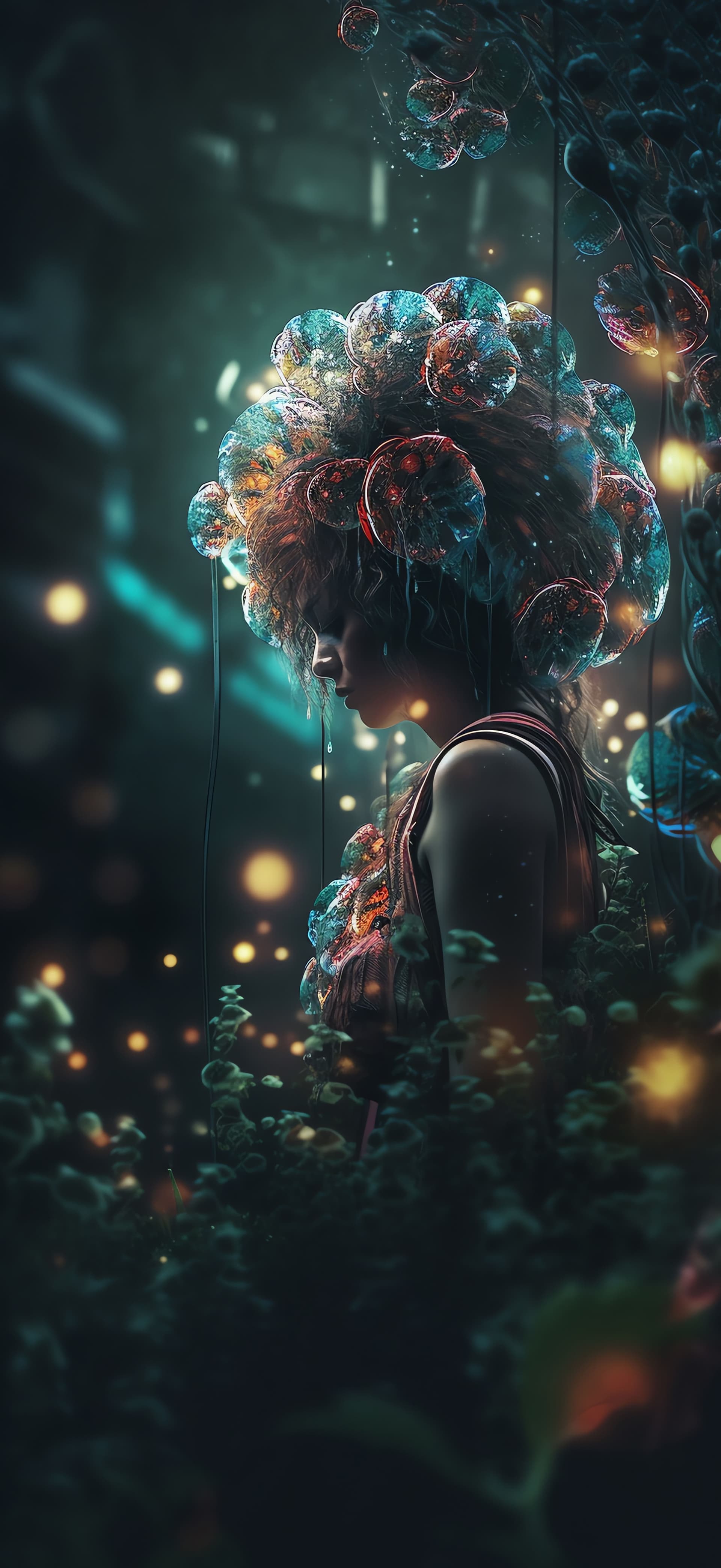 Dreamy Bubble Girl - Pro phone wallpaper