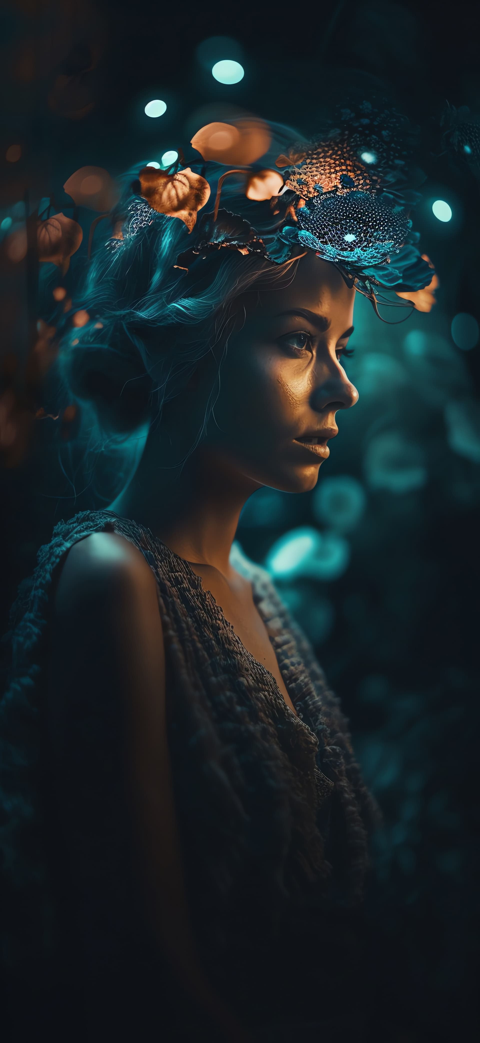 Mystical Forest Nymph - Pro phone wallpaper