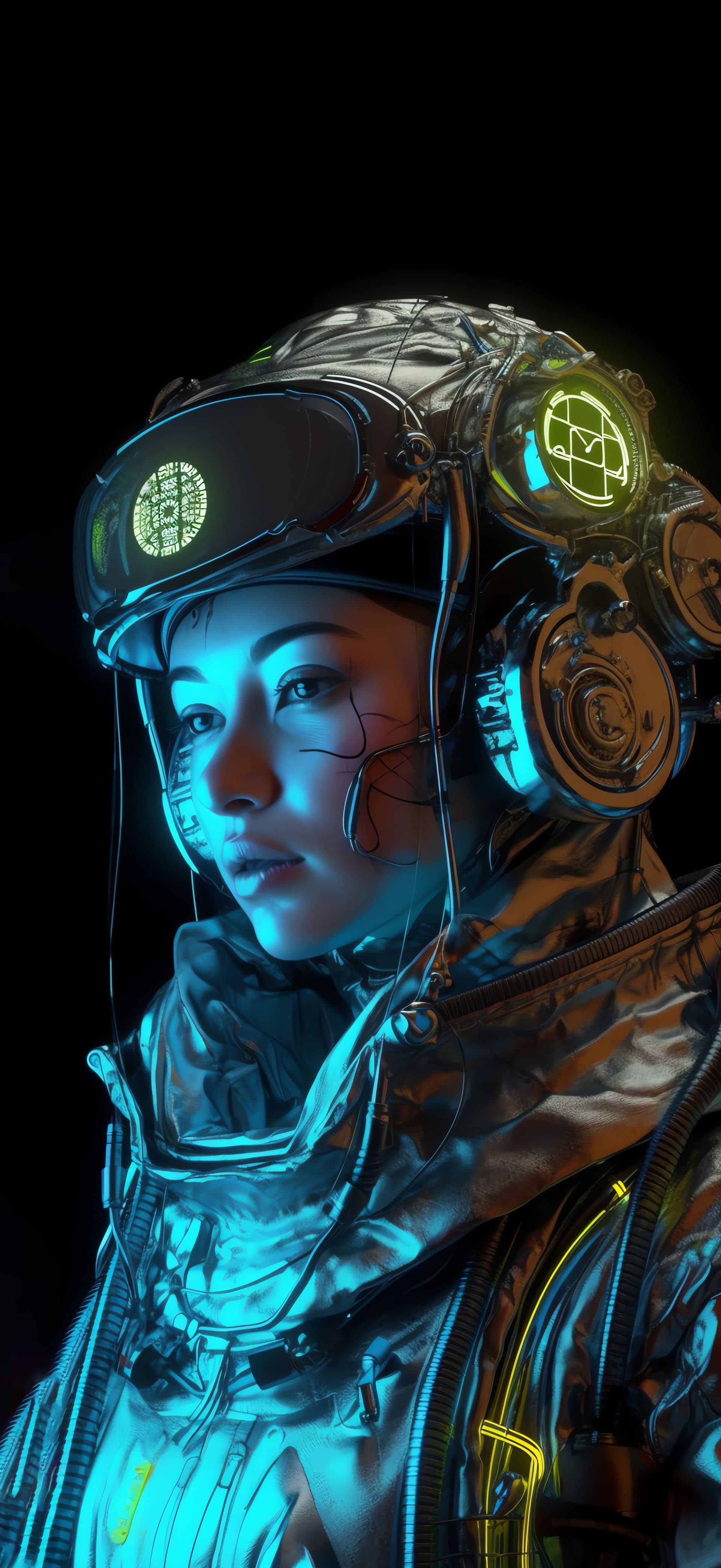 Cyberpunk Portrait - Pro phone wallpaper