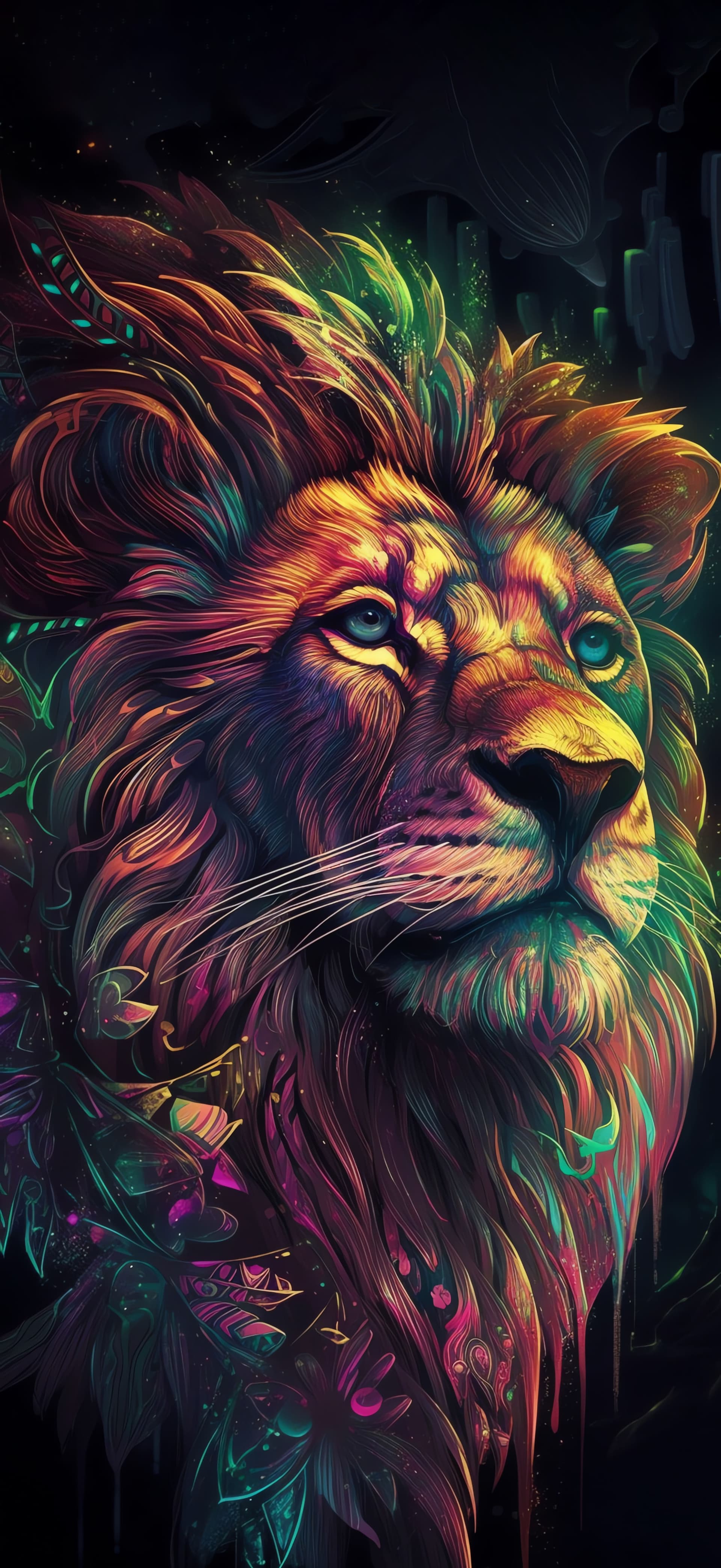 Majestic Lion Artwork - Pro phone wallpaper