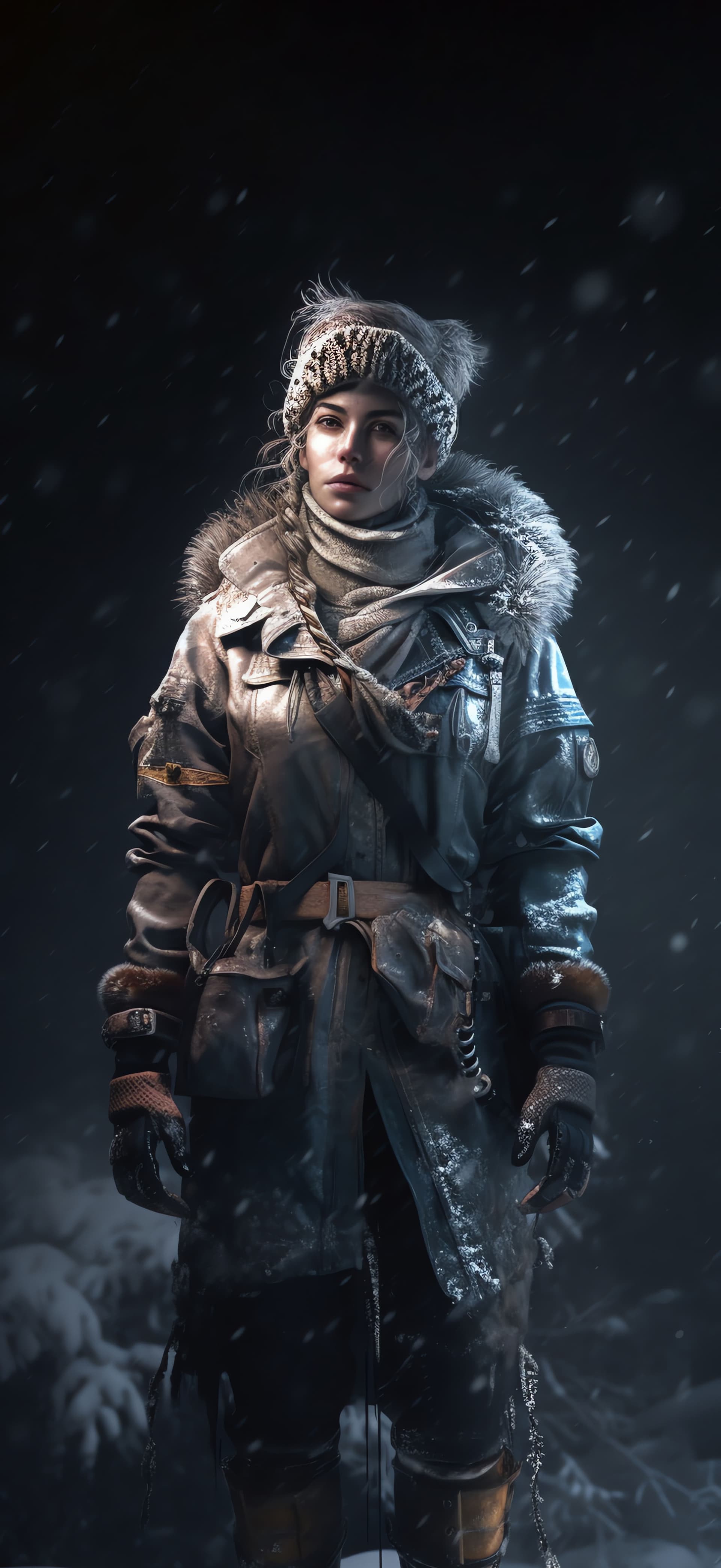 Winter Explorer Portrait - Pro phone wallpaper
