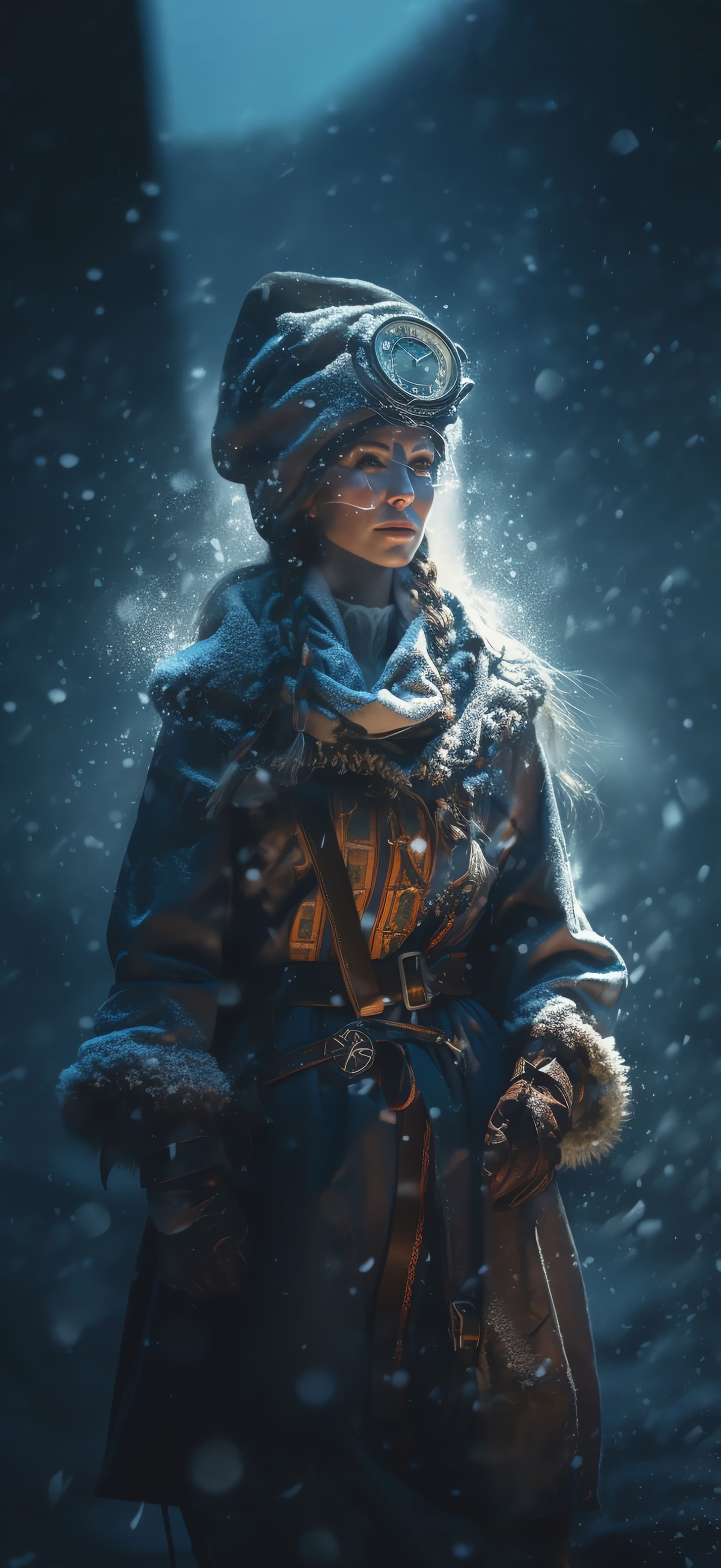 Winter Explorer Portrait - Pro phone wallpaper