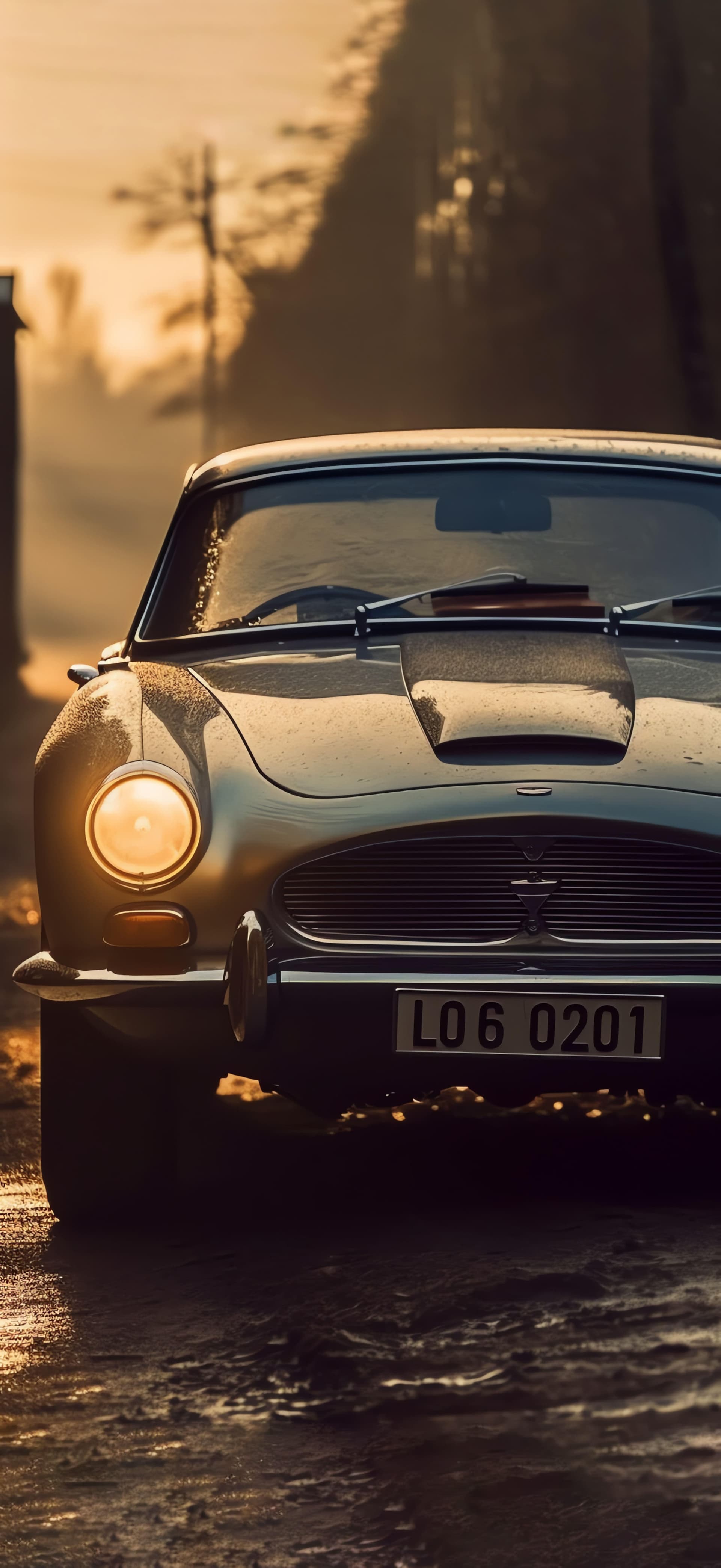 Classic Car Dawn - Pro phone wallpaper