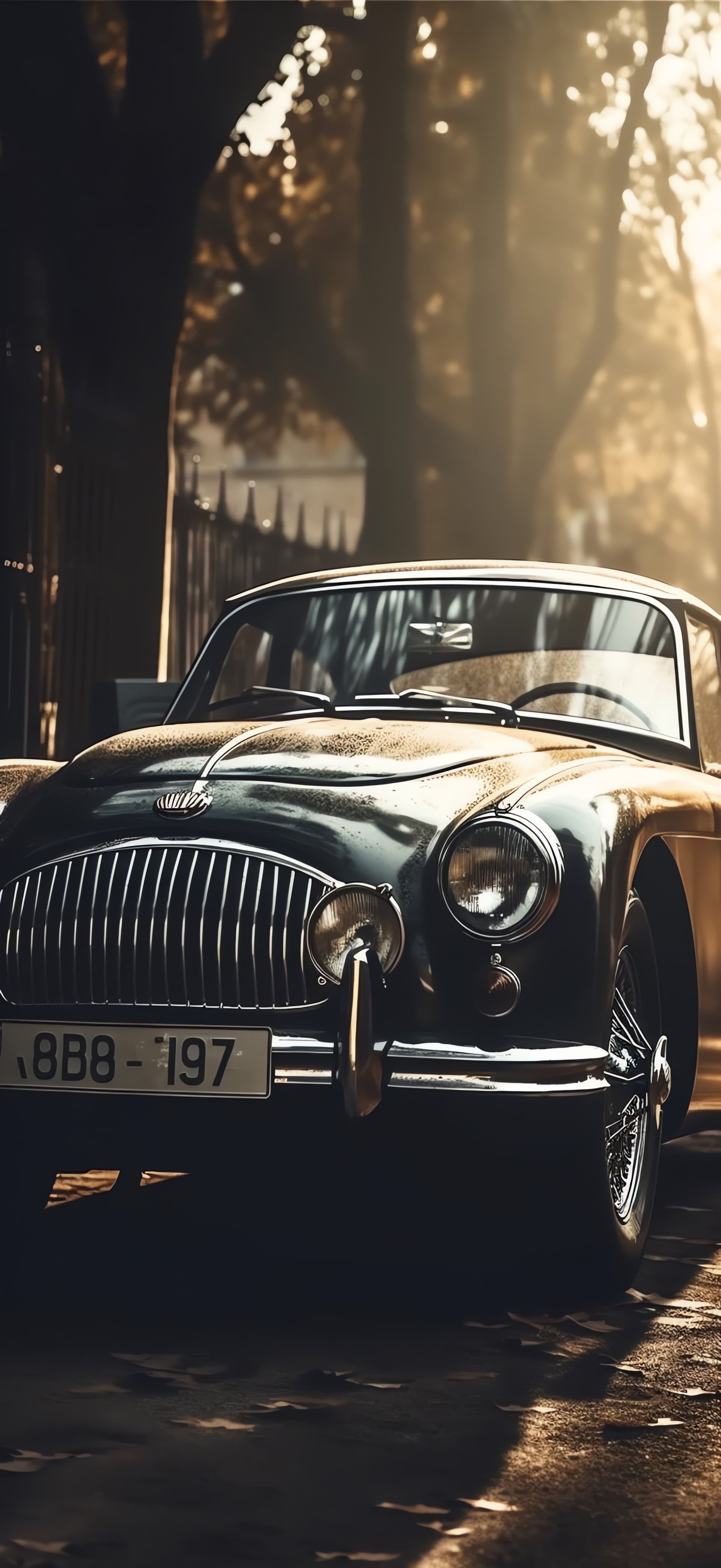 Vintage Car Elegance - Pro phone wallpaper