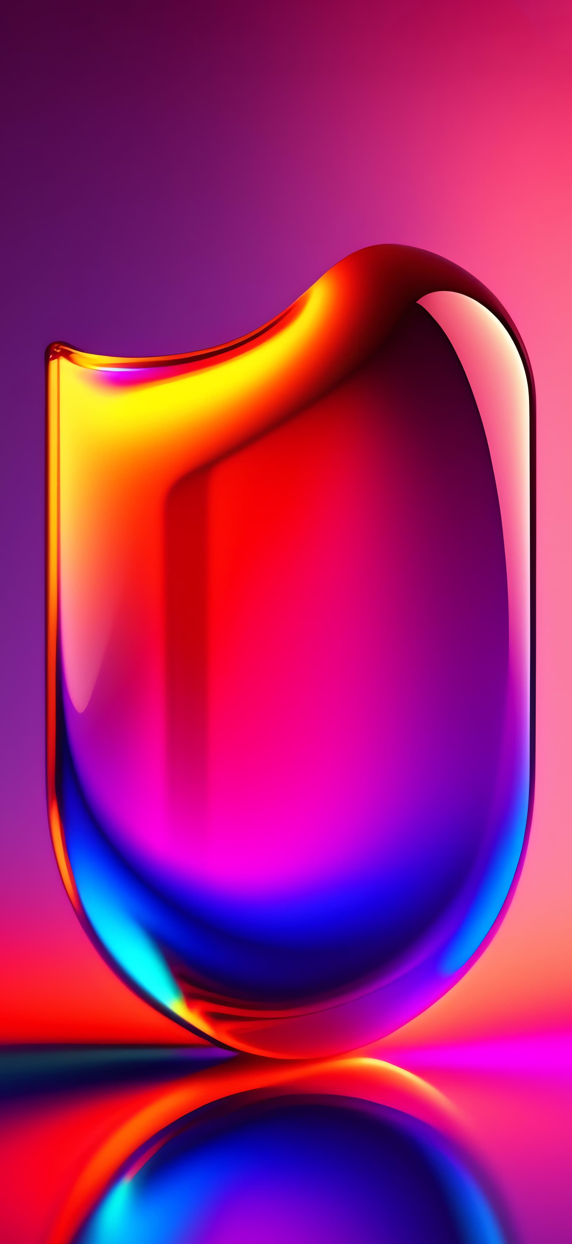 Prismatic Shield Reflection - Pro phone wallpaper