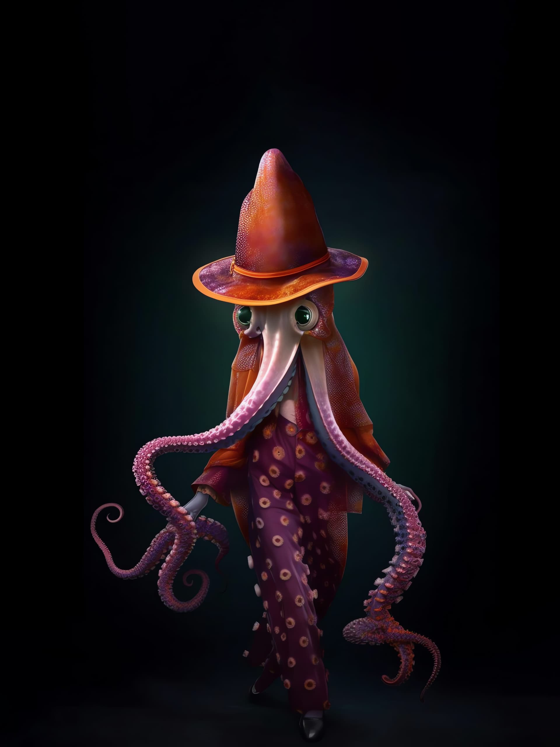 Squid Wizard - Pro phone wallpaper
