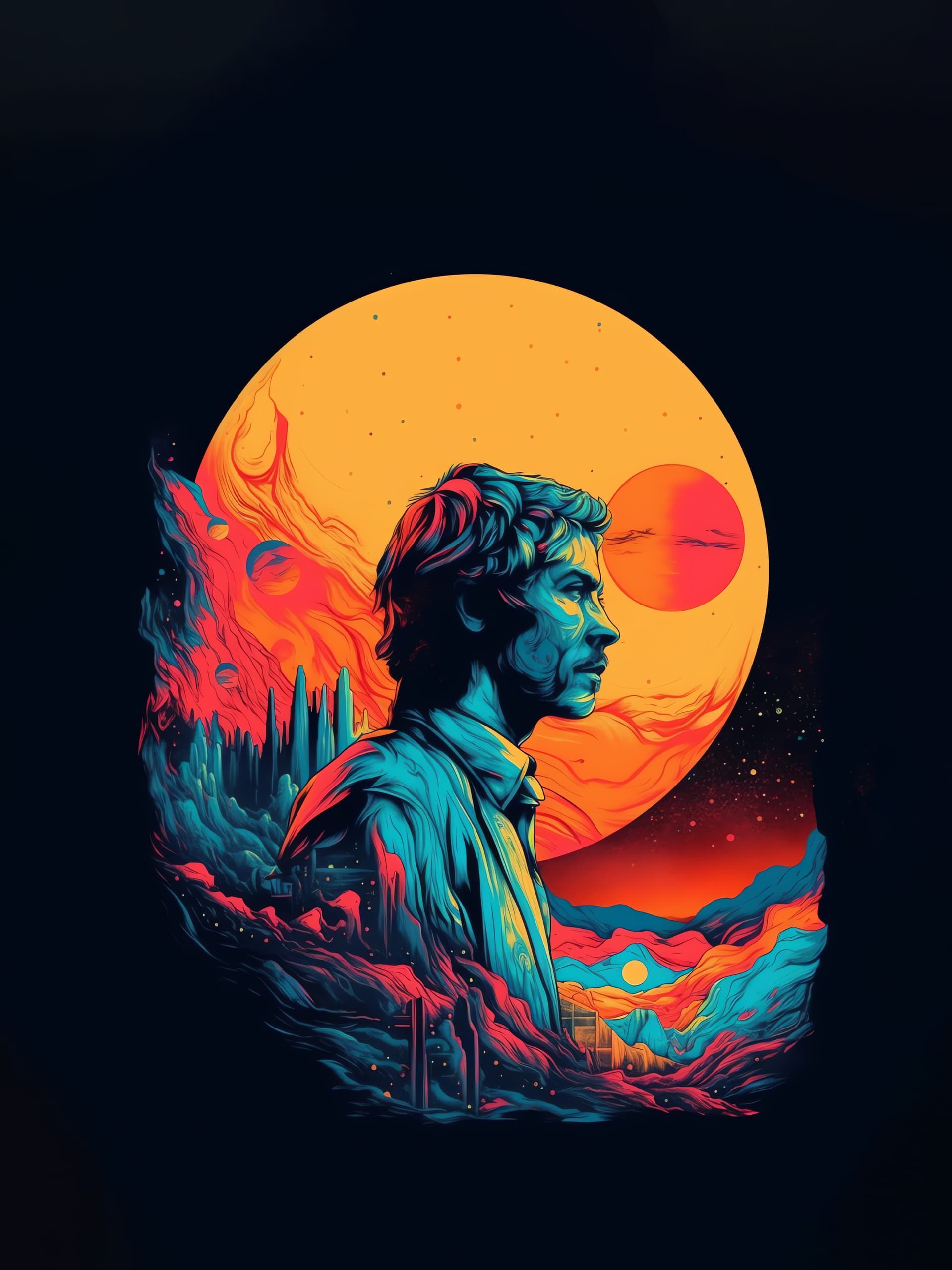 Cosmic Portrait - Pro phone wallpaper