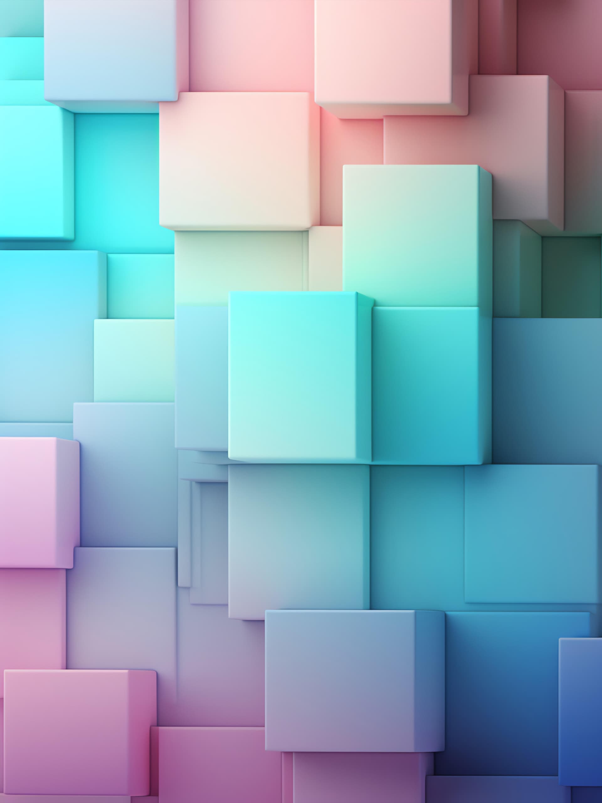 Pastel Cube World - Pro phone wallpaper