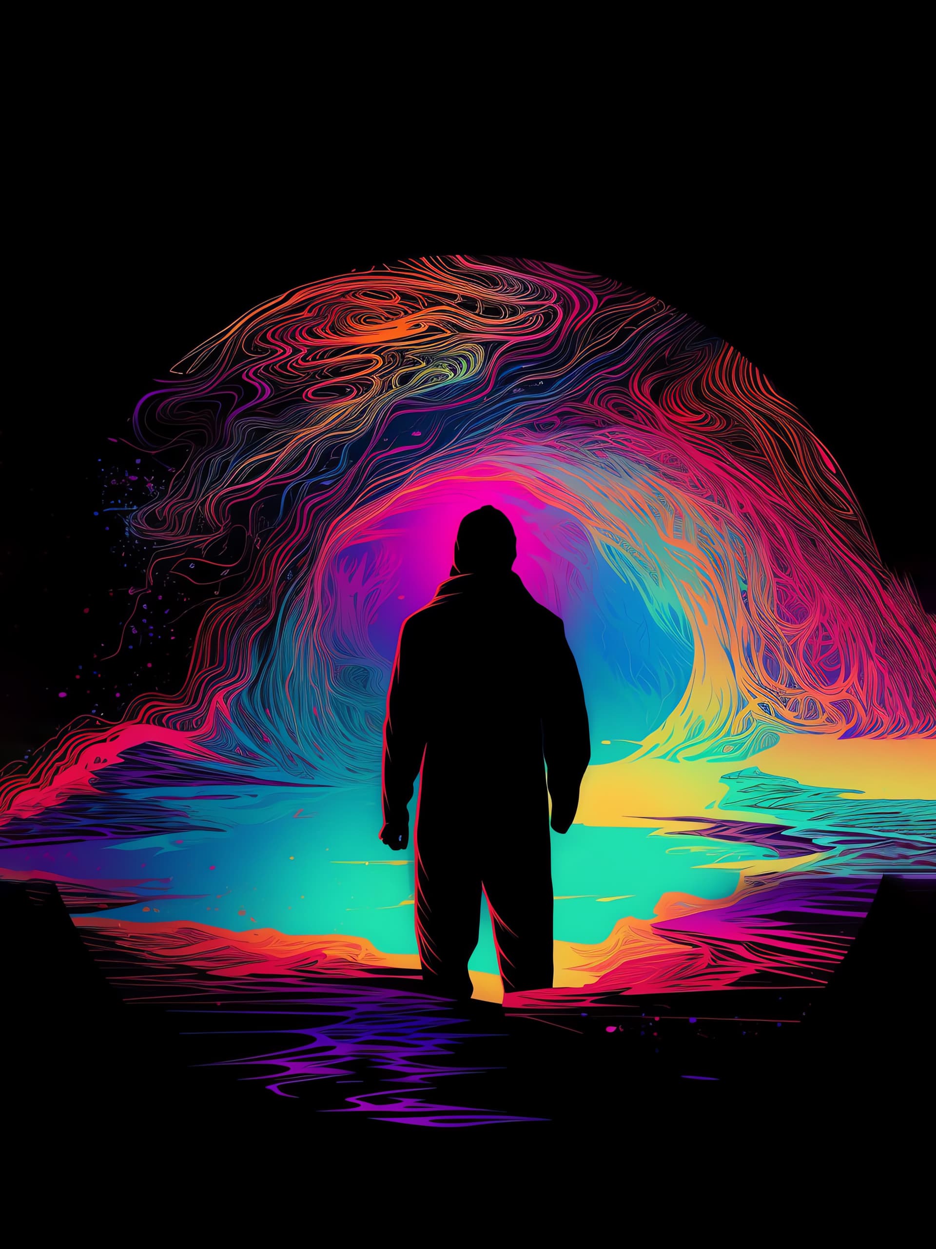 Psychedelic Wave Rider - Pro phone wallpaper