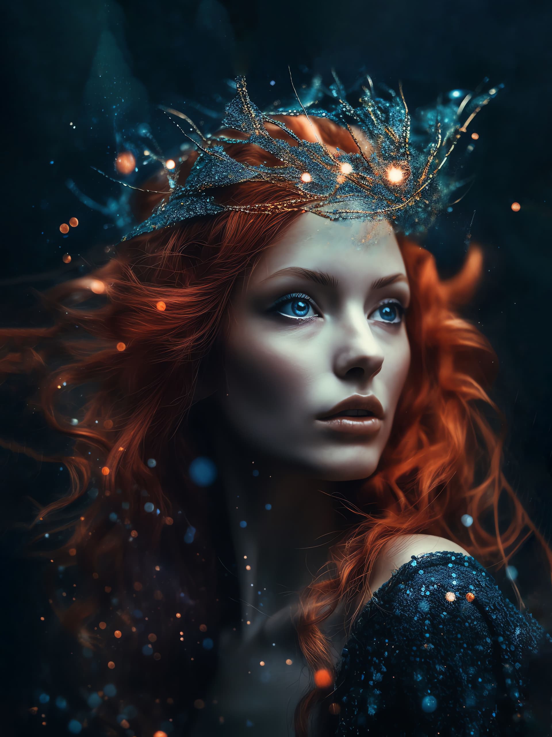 Redhead Crown Beauty - Pro phone wallpaper