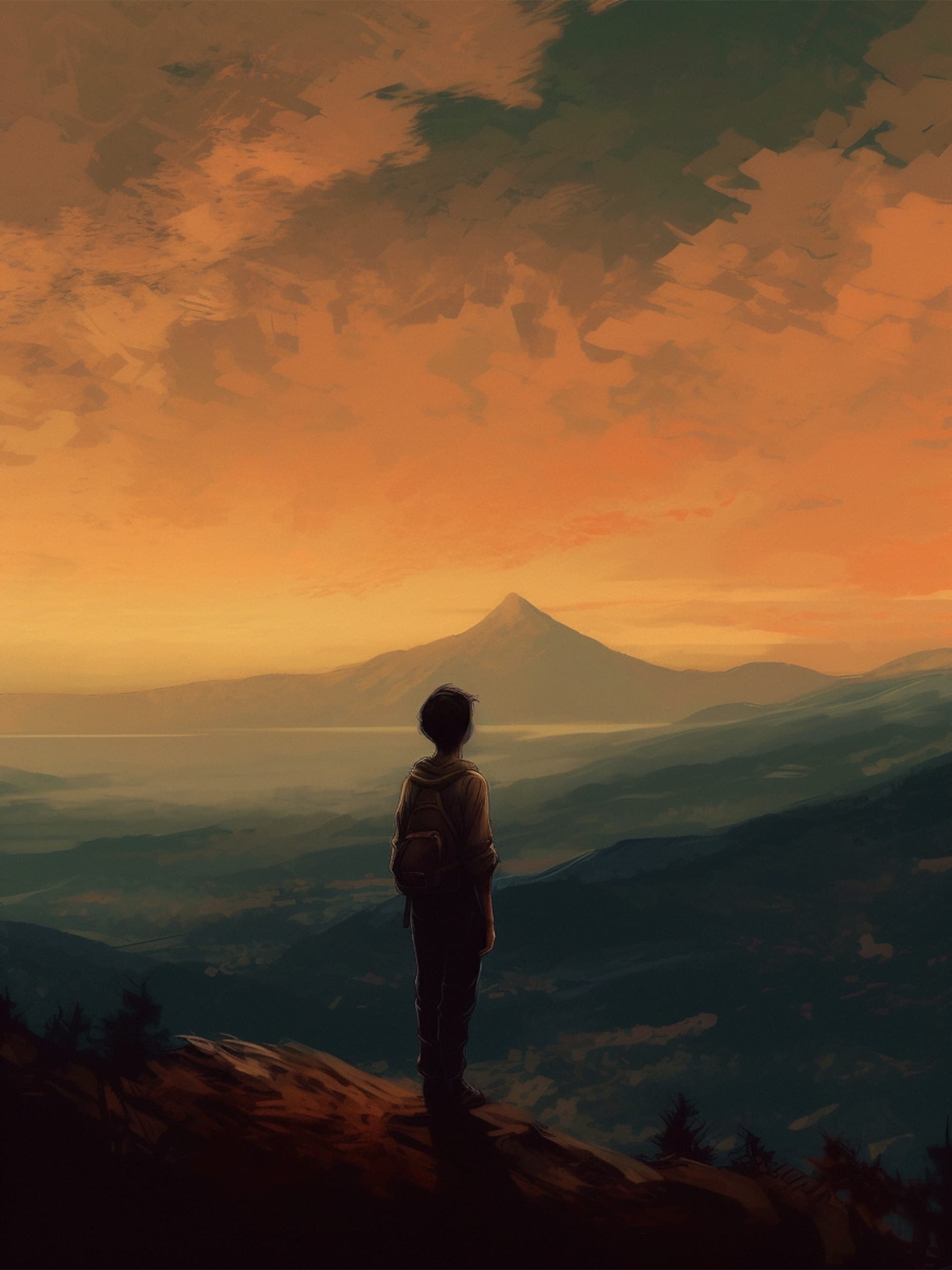 Mountain Gaze Serenity - Pro phone wallpaper