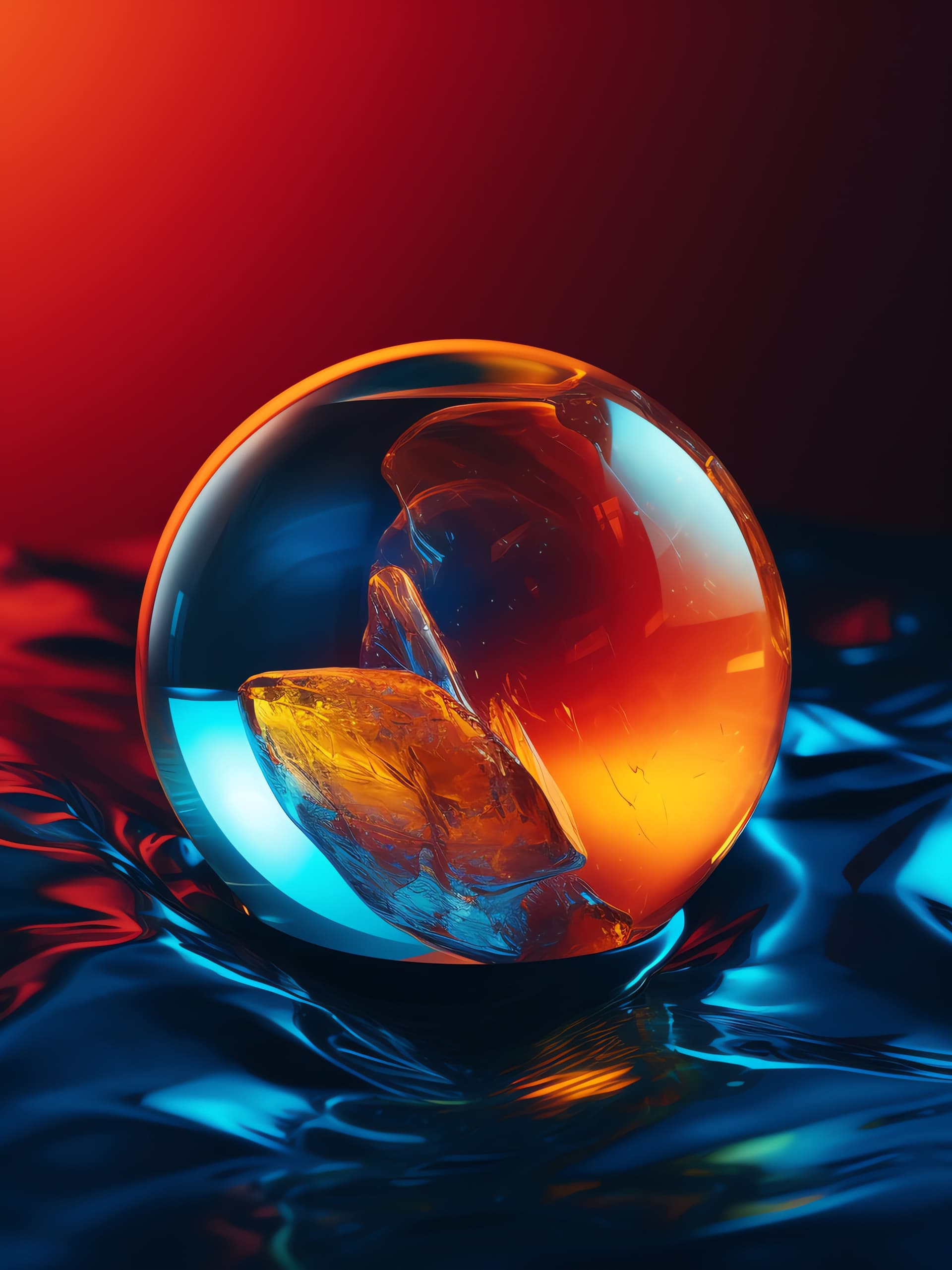 Glass Orb Abstract - Pro phone wallpaper