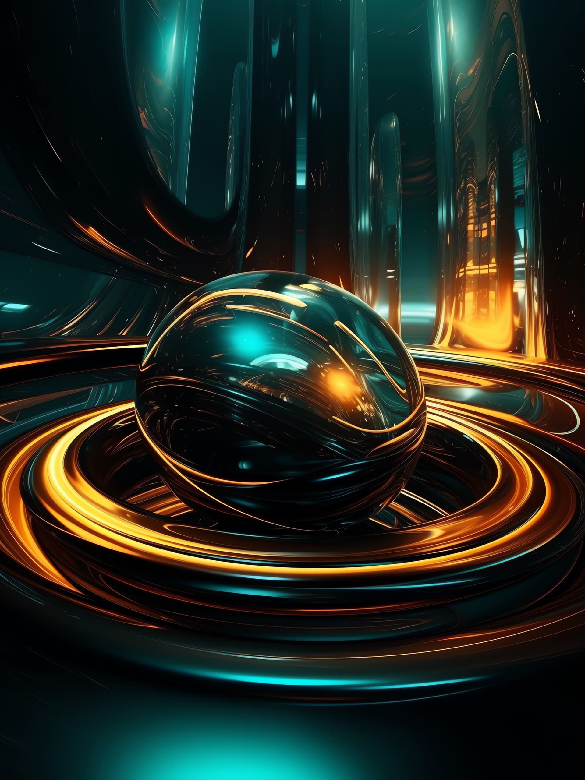 Abstract Orb - Pro phone wallpaper