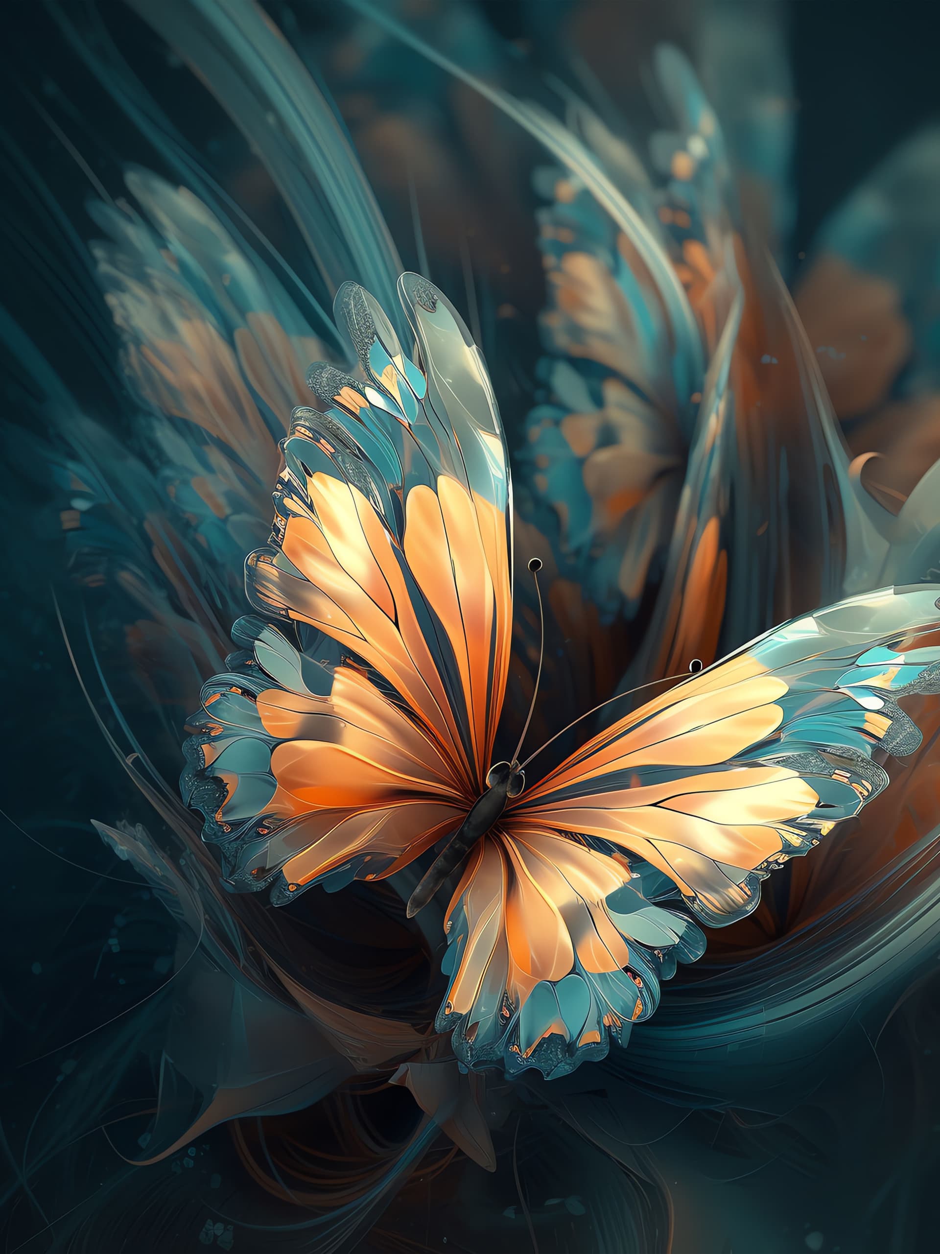Translucent Butterfly Art - Pro phone wallpaper
