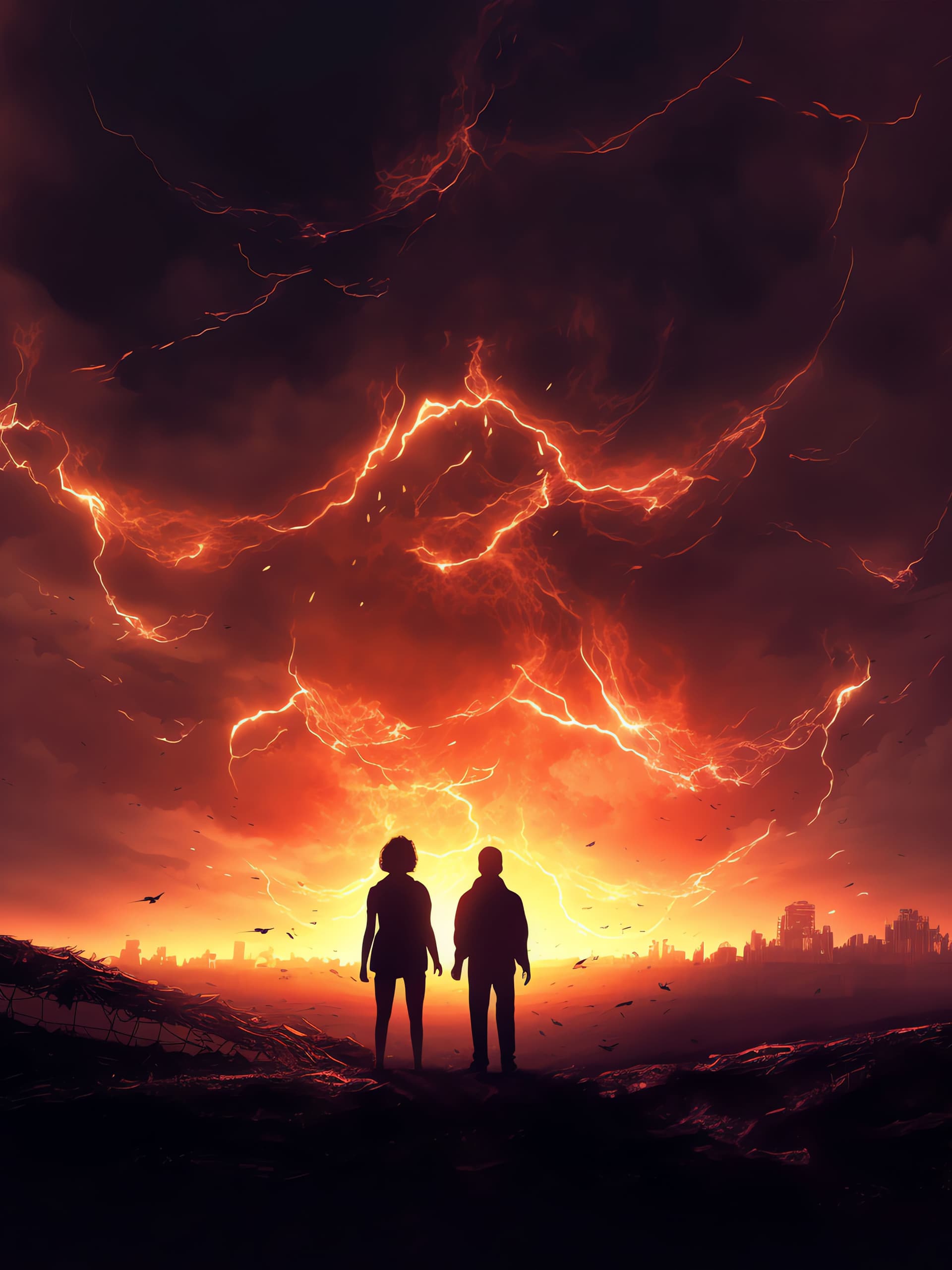 Apocalyptic Sky Gaze - Pro phone wallpaper