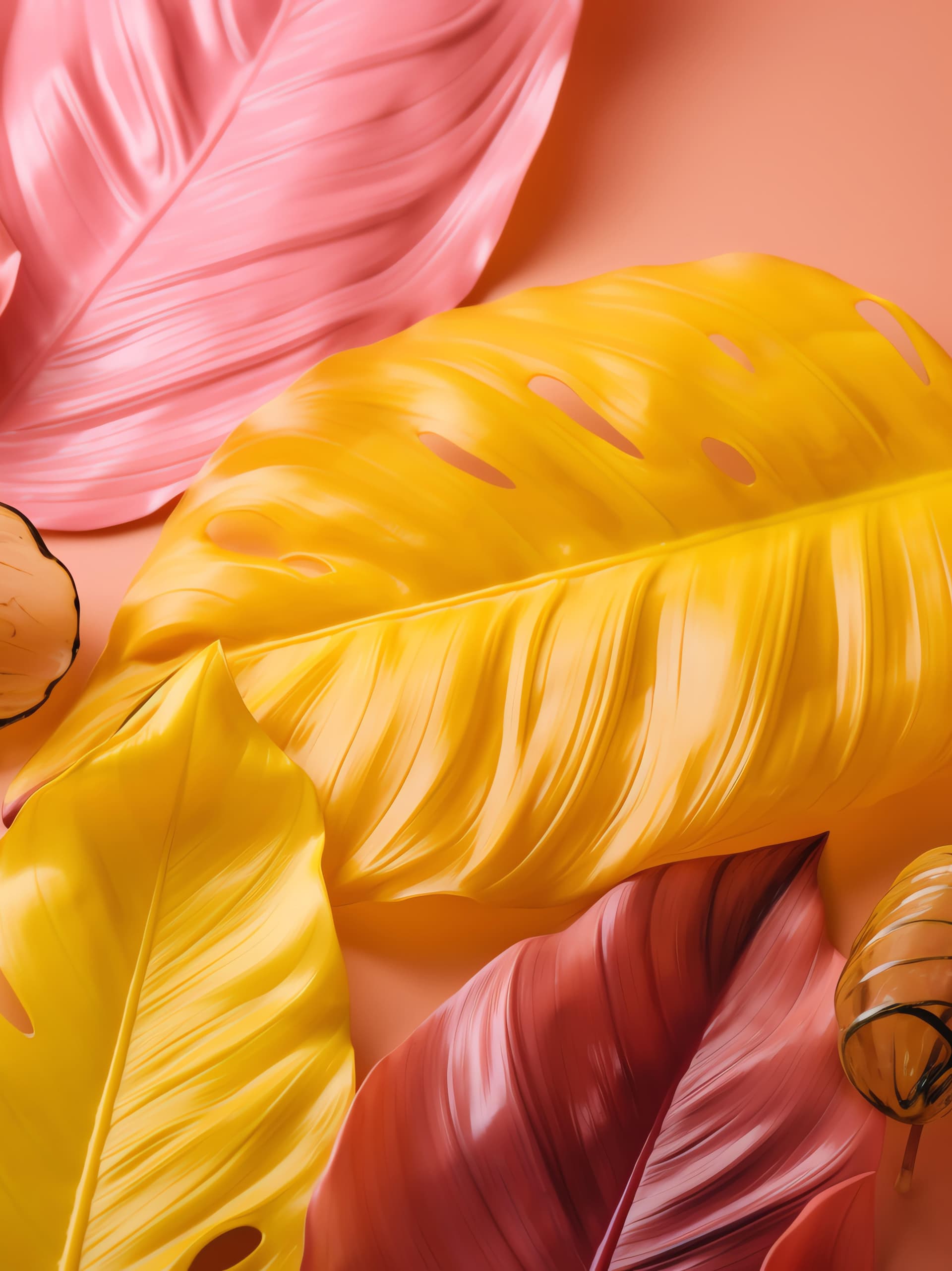 Tropical Leaf Palette - Pro phone wallpaper