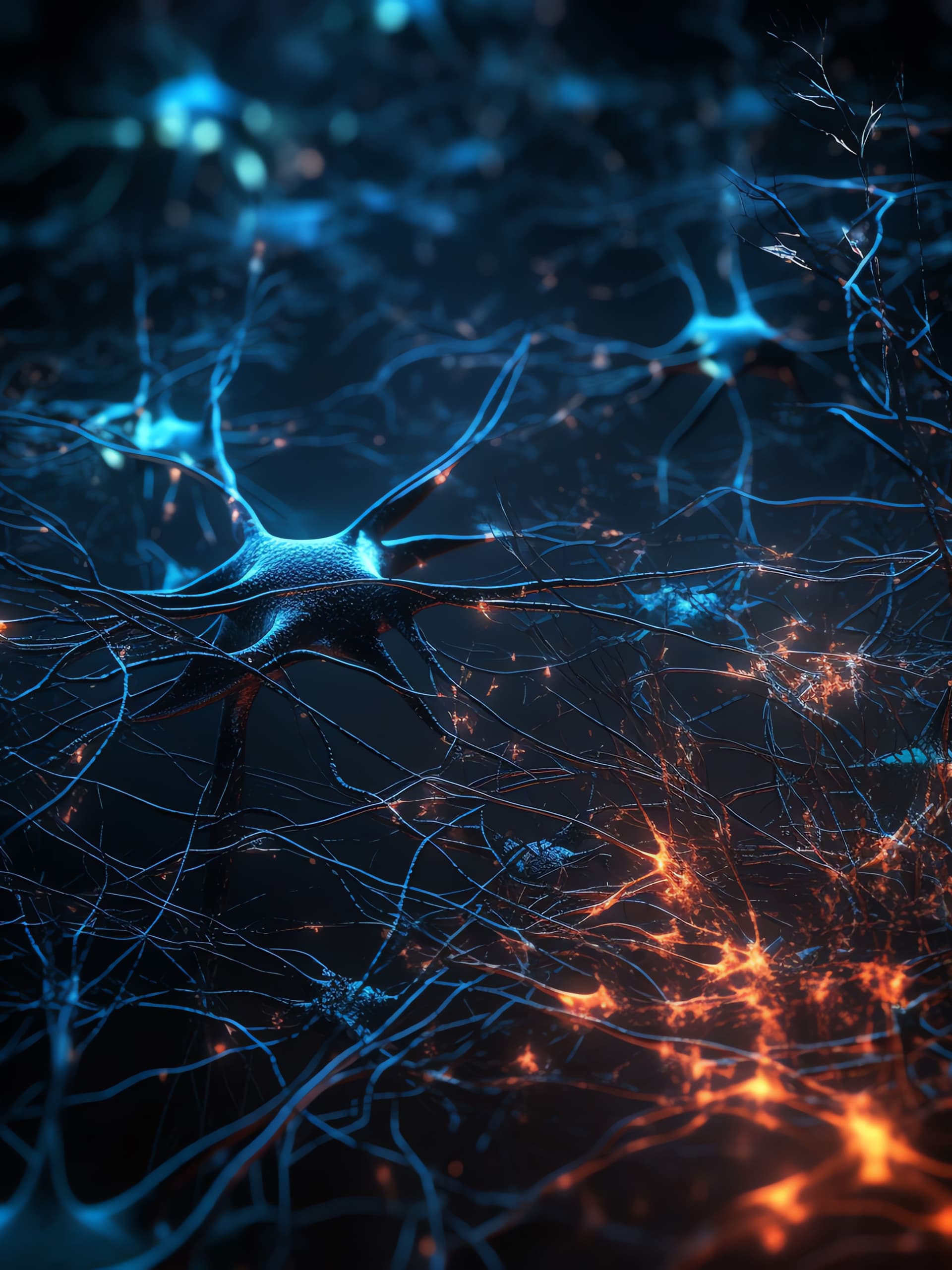 Neural Network Glow - Pro phone wallpaper