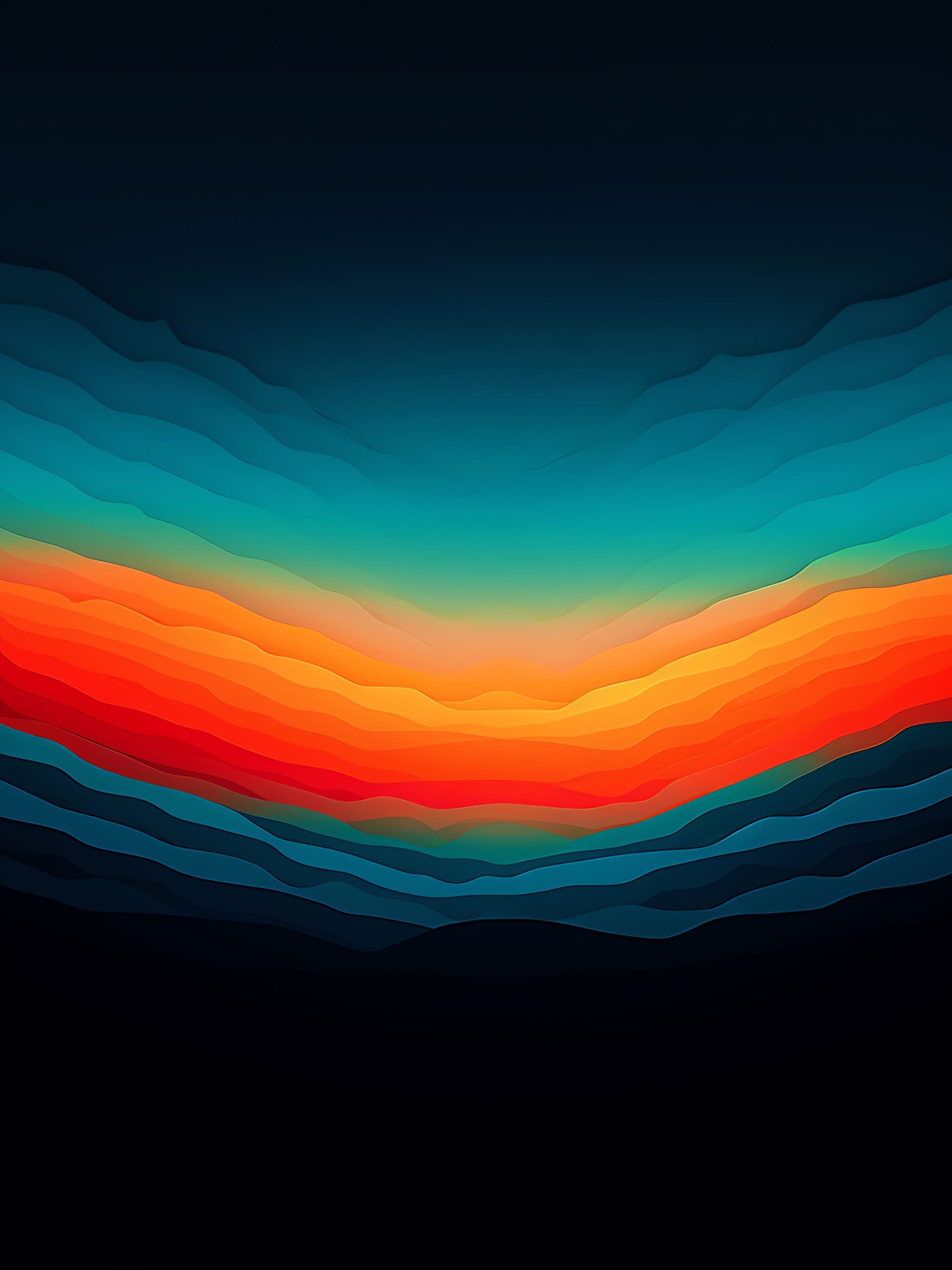 Abstract Color Waves - Pro phone wallpaper