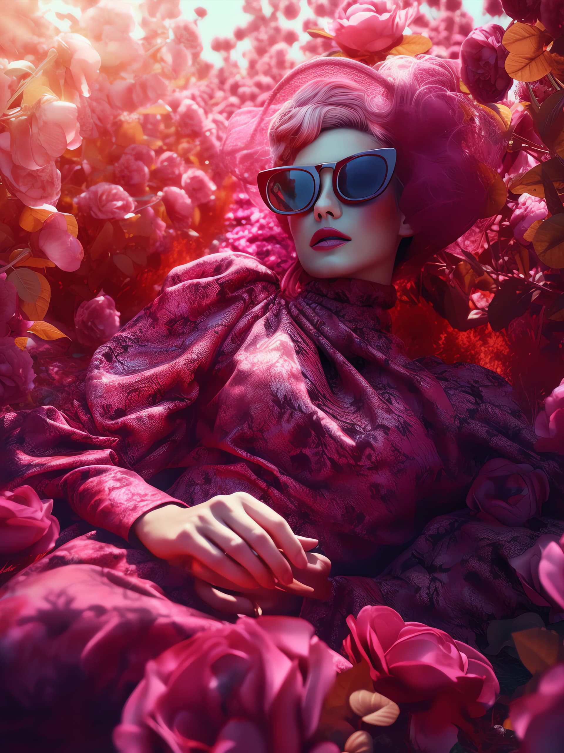 Rose Garden Glamour - Pro phone wallpaper