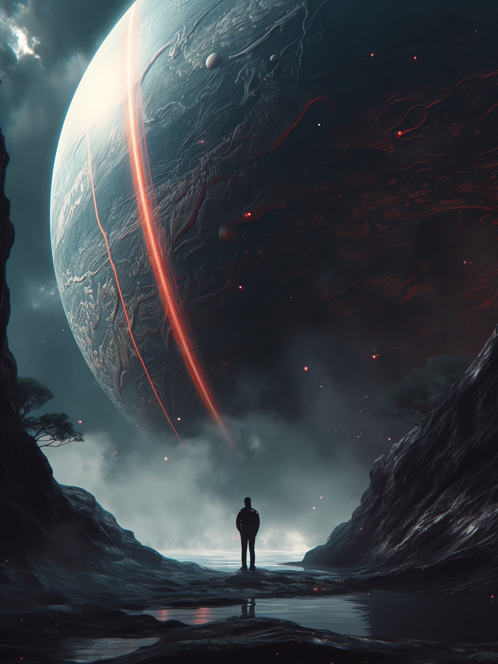 Cosmic Wanderer - Pro phone wallpaper
