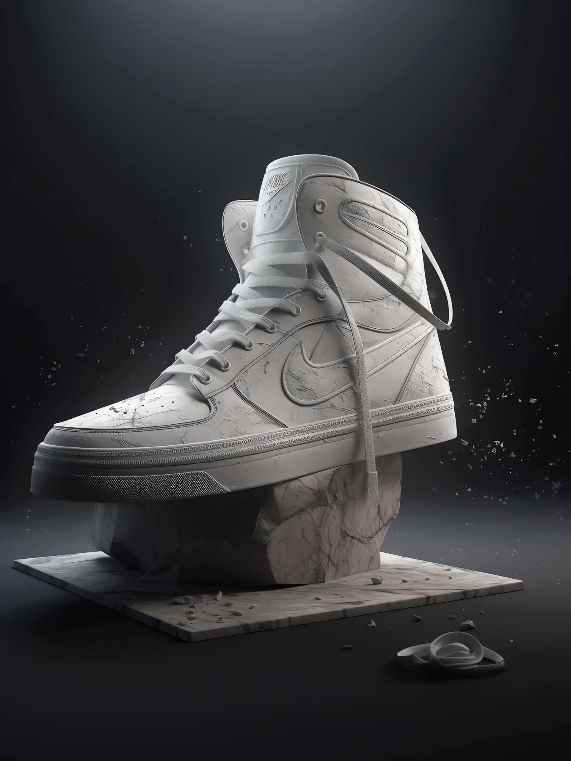 Marble Sneaker Sculpture - Pro phone wallpaper