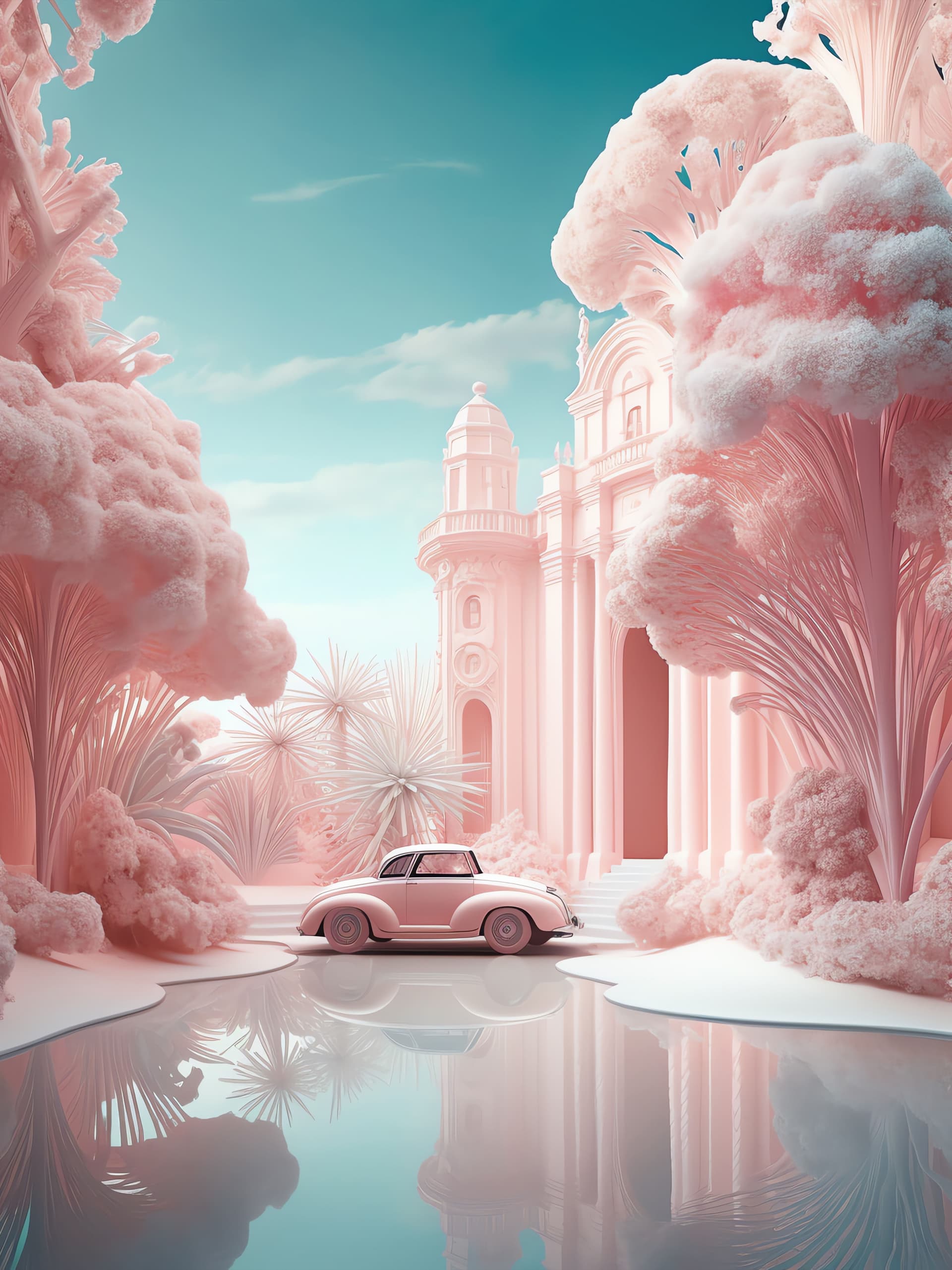 Pink Dreamscape - Pro phone wallpaper