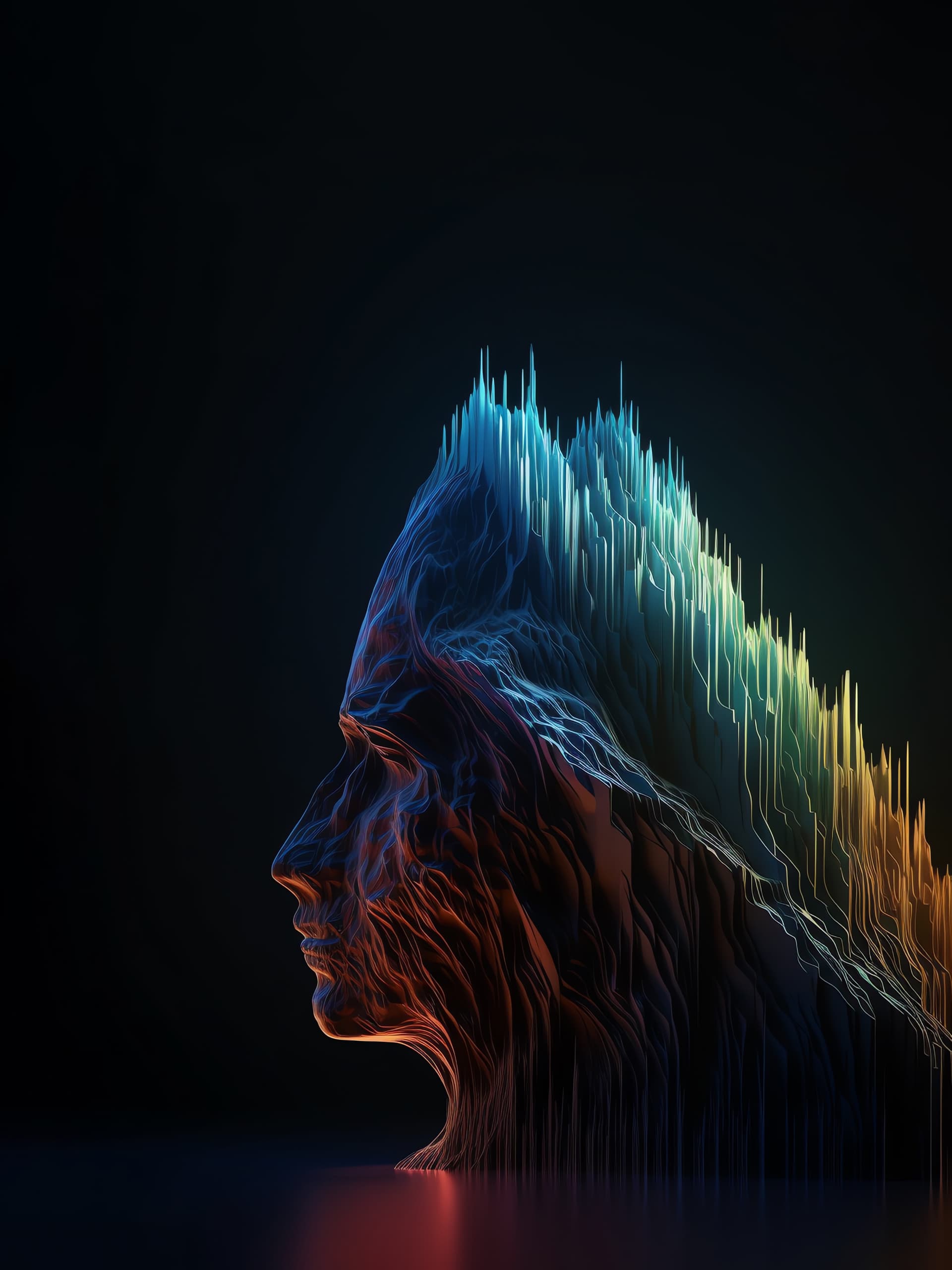 Abstract Data Face - Pro phone wallpaper