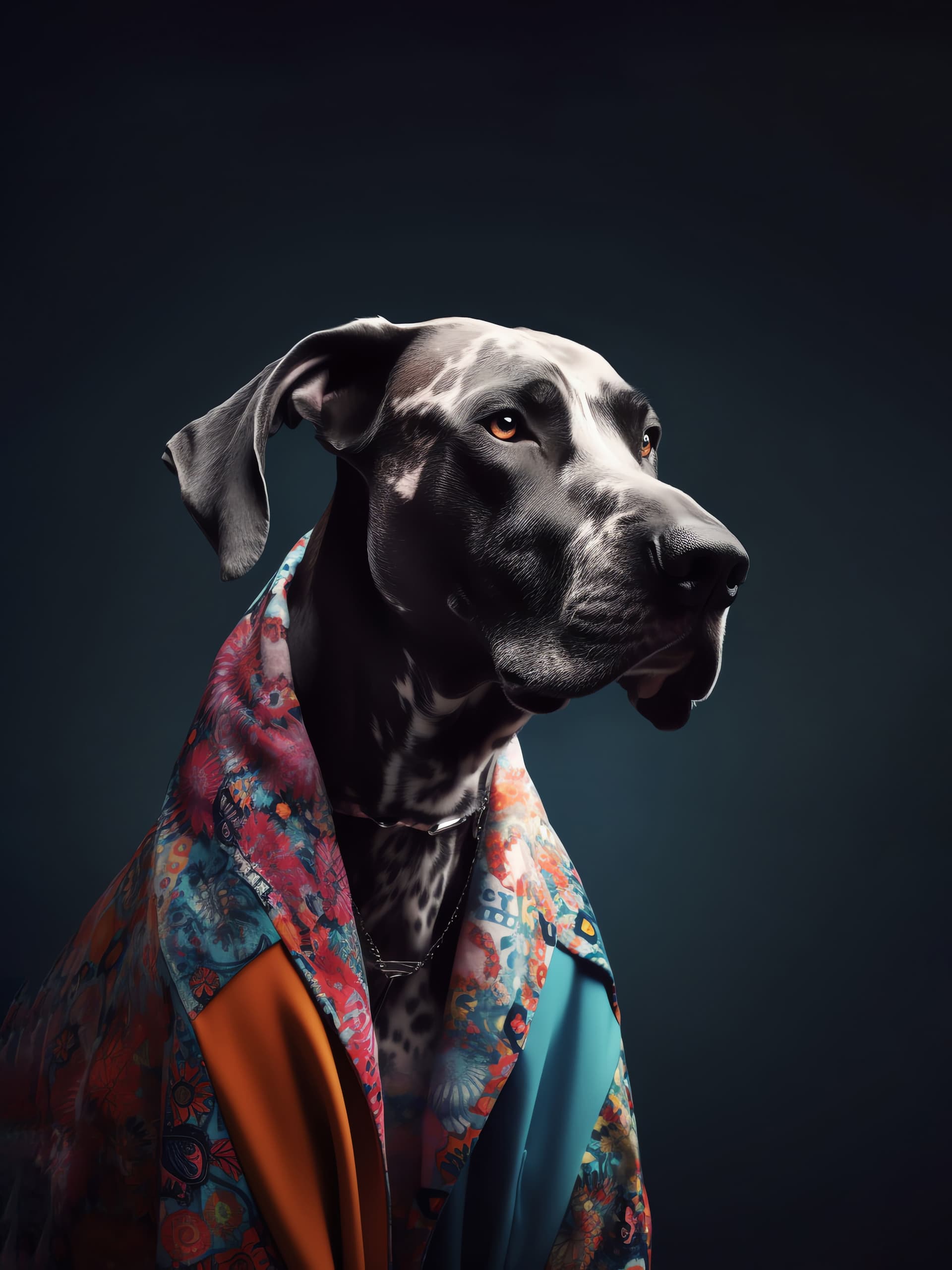 Dapper Dog Portrait - Pro phone wallpaper