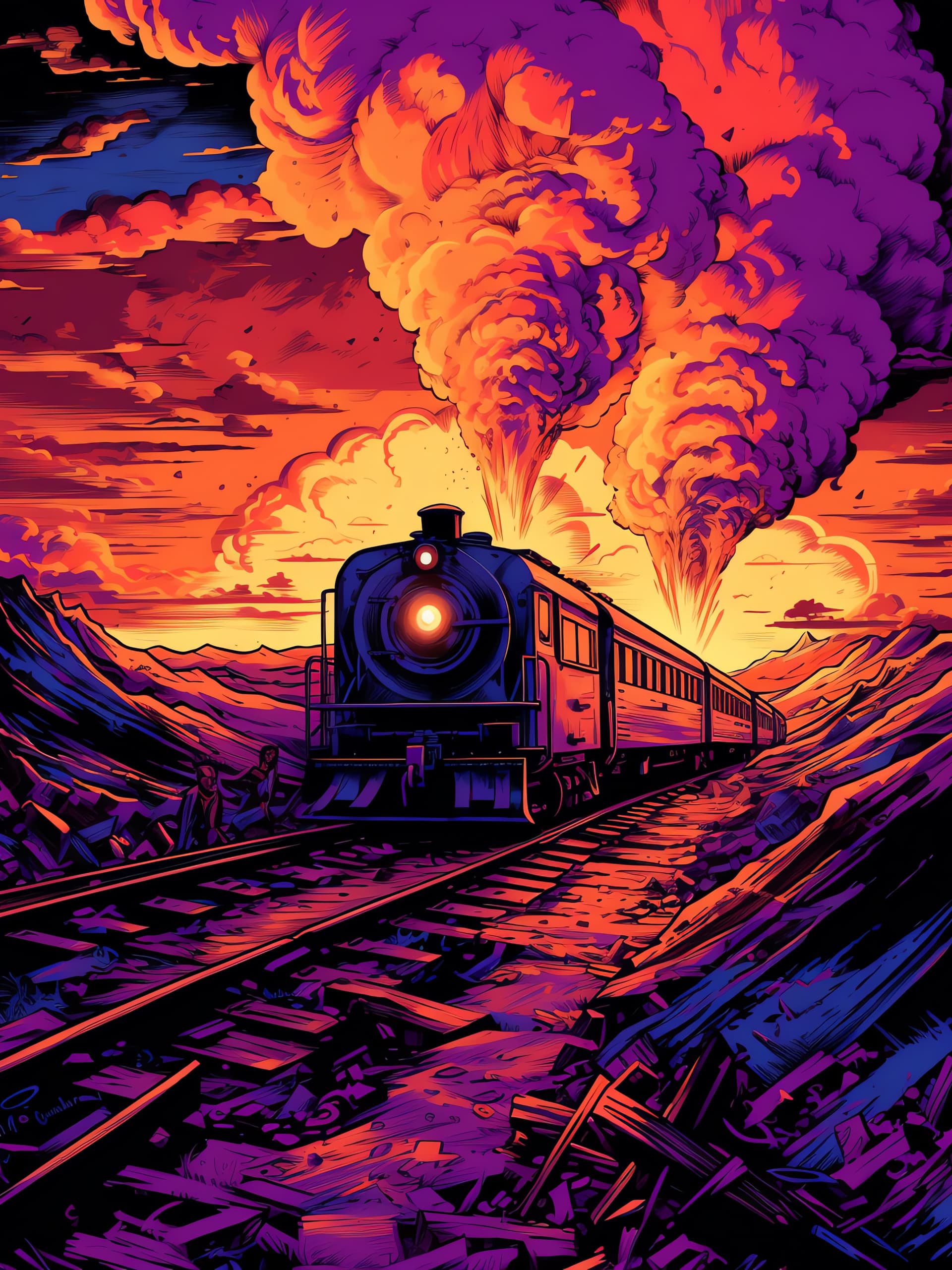 Infernal Train - Pro phone wallpaper