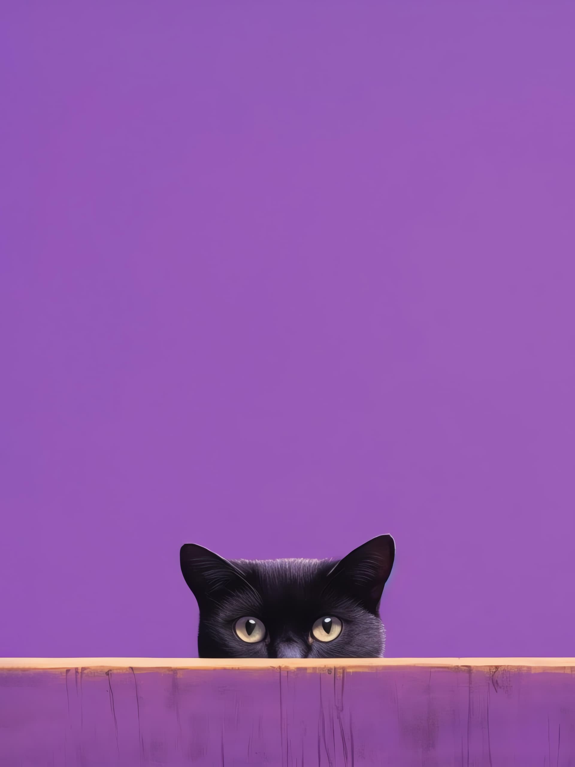 Peeking Feline - Pro phone wallpaper