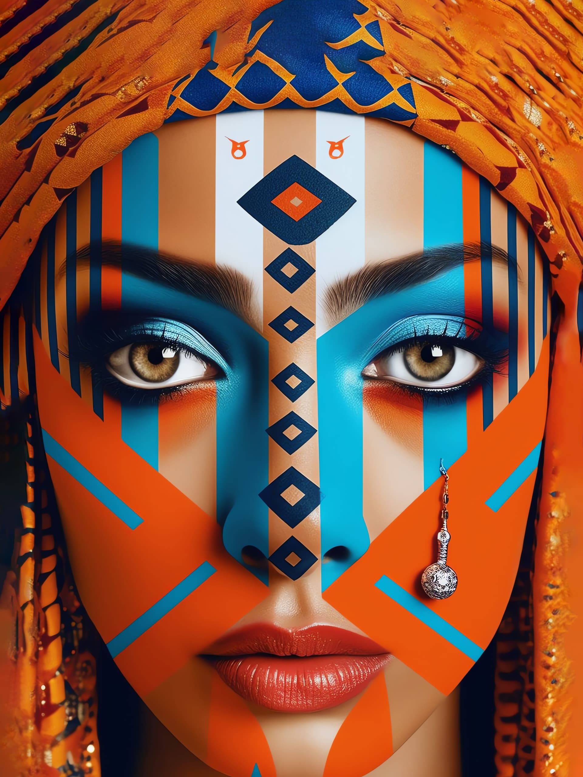 Tribal Face Art - Pro phone wallpaper
