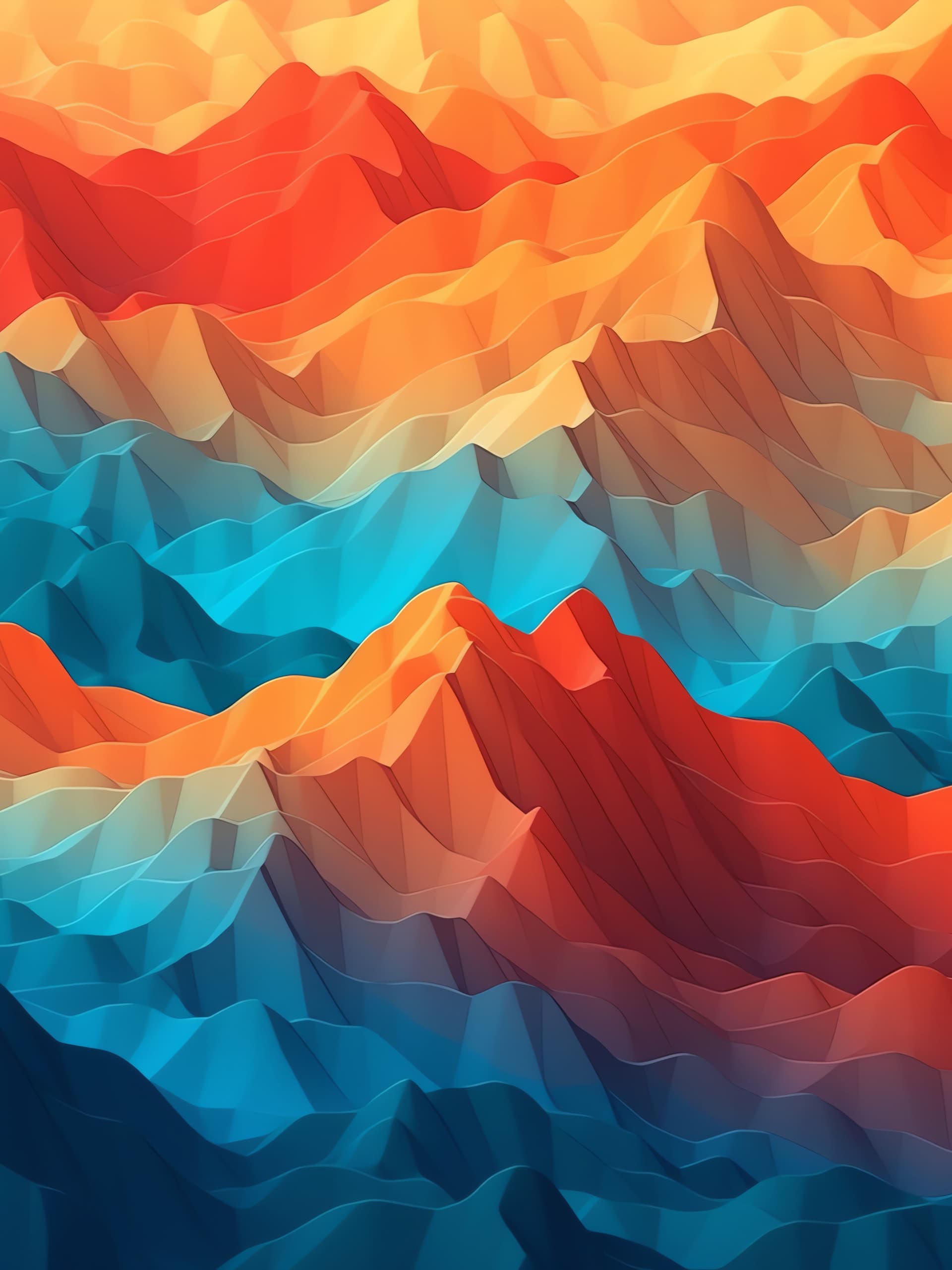 Abstract Mountain Ridges - Pro phone wallpaper