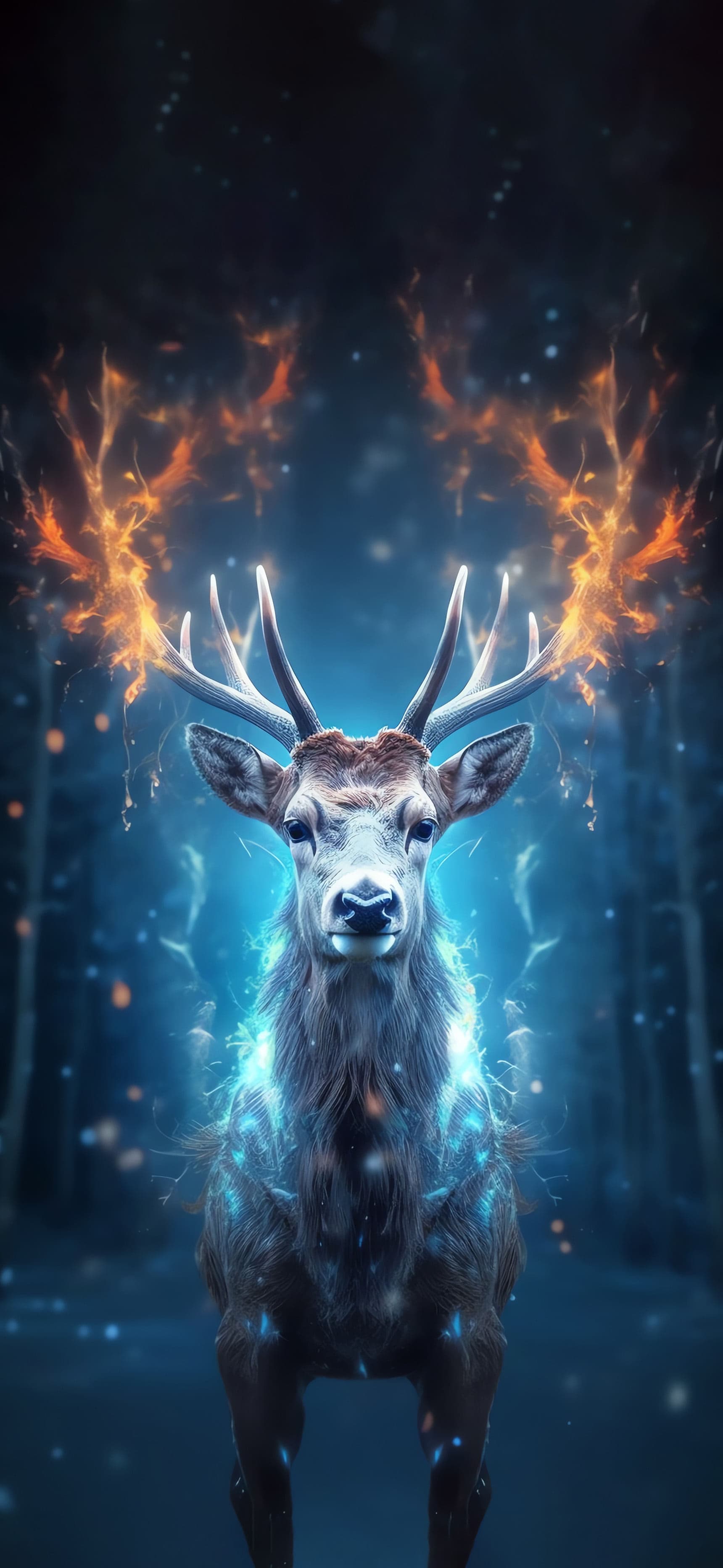 Mystical Stag Spirit - Pro phone wallpaper
