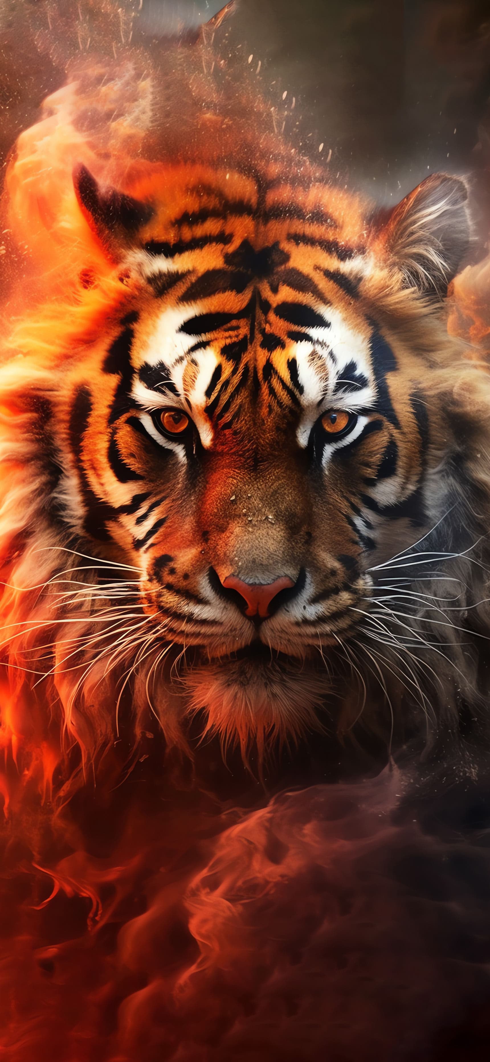 Fiery Tiger - Pro phone wallpaper