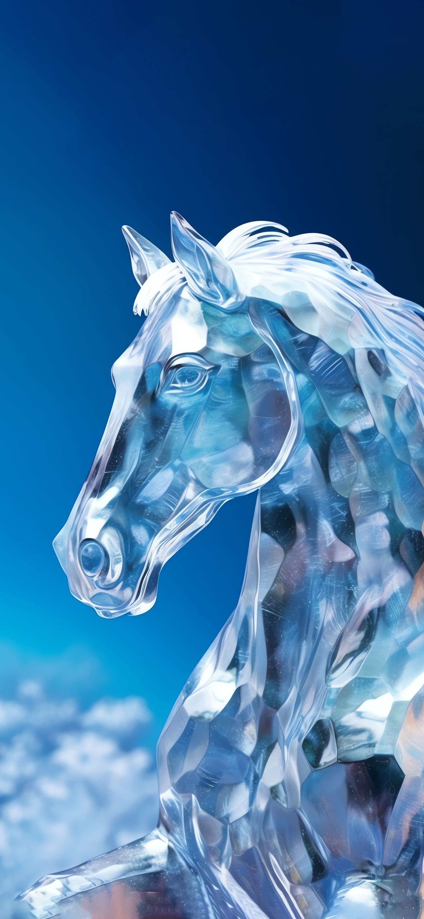 Frozen Horse Sculpture - Pro phone wallpaper
