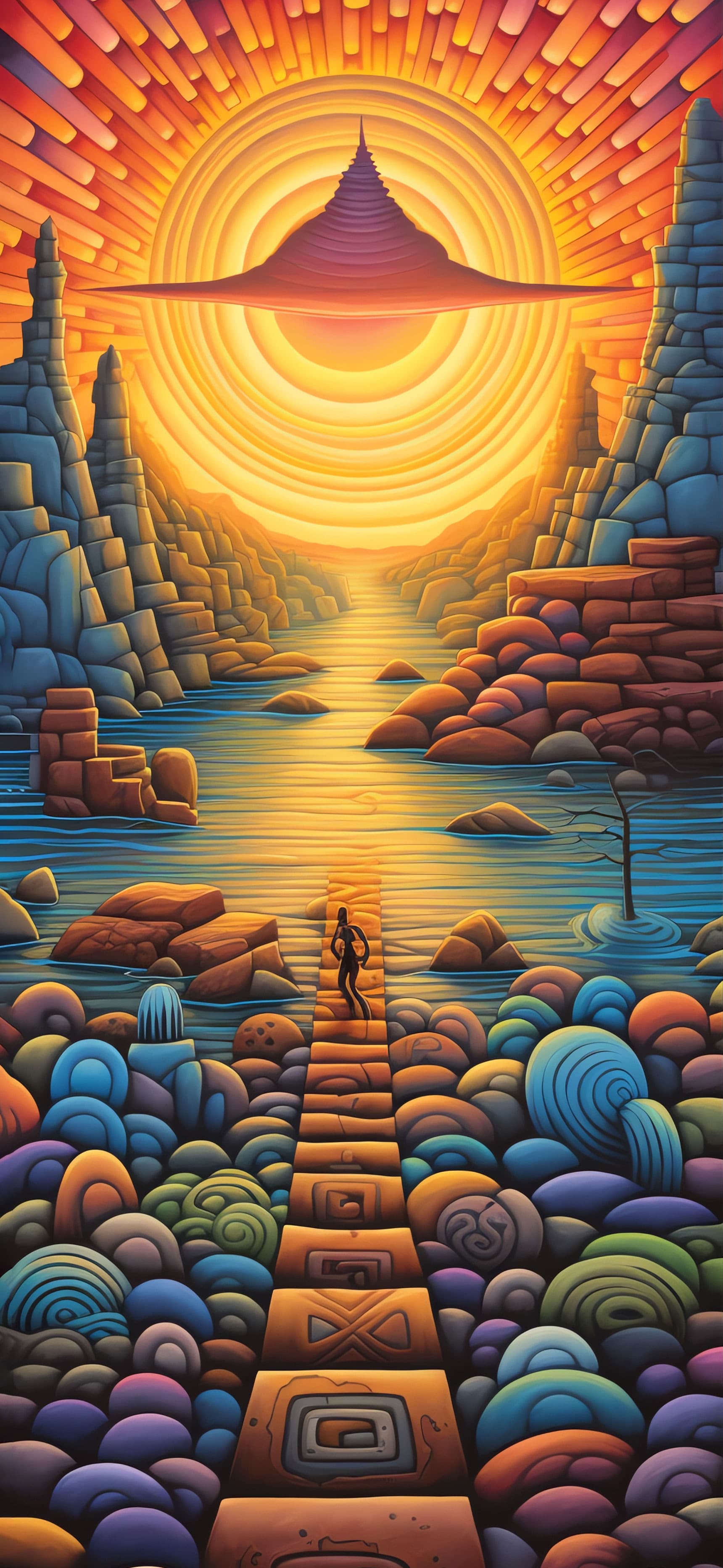 Mystical River Journey - Pro phone wallpaper